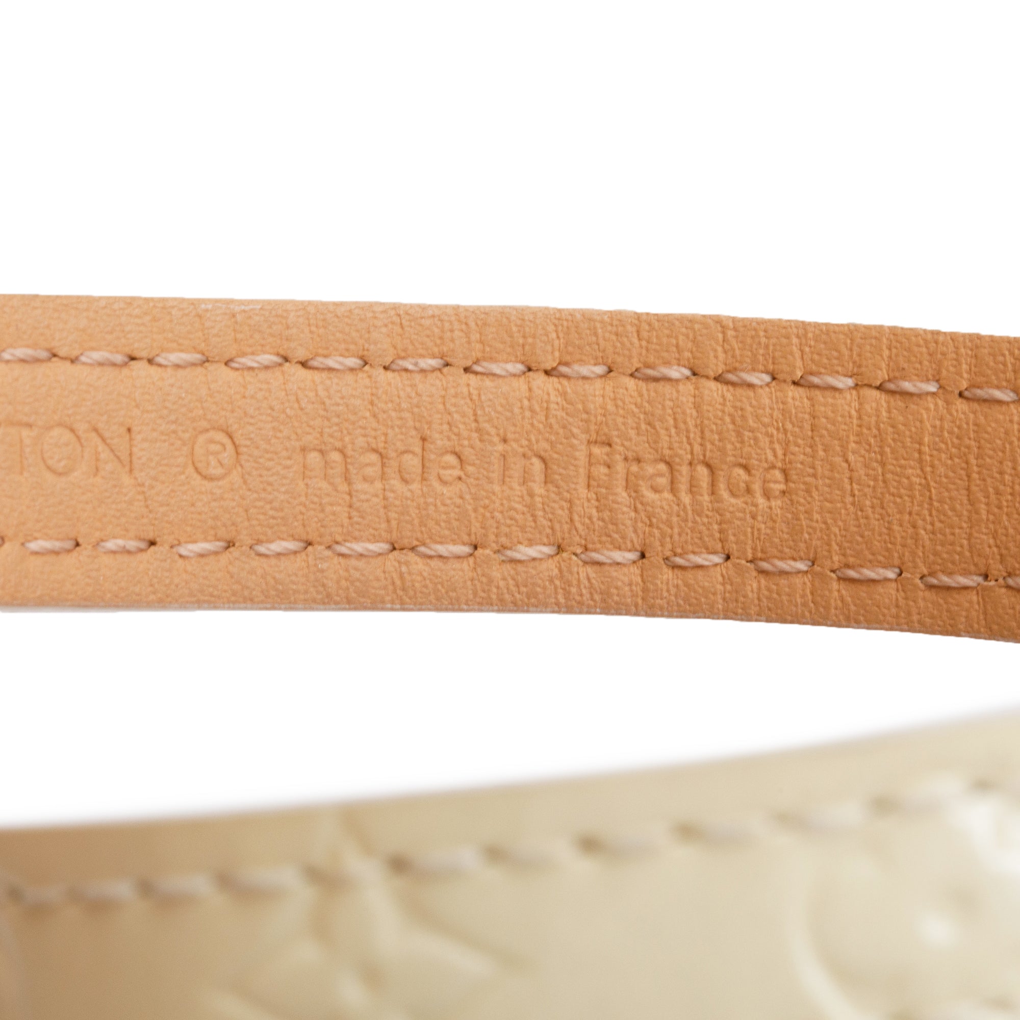 Louis Vuitton White Monogram Vernis Leather Triple Tour Wrap Bracelet
