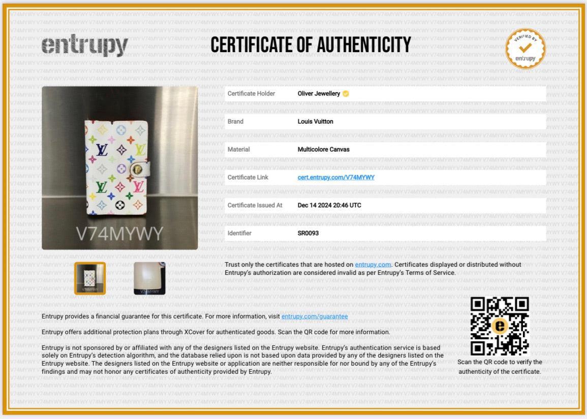 Louis Vuitton White Multicolore Carnet De Bal Mini Agenda Cover