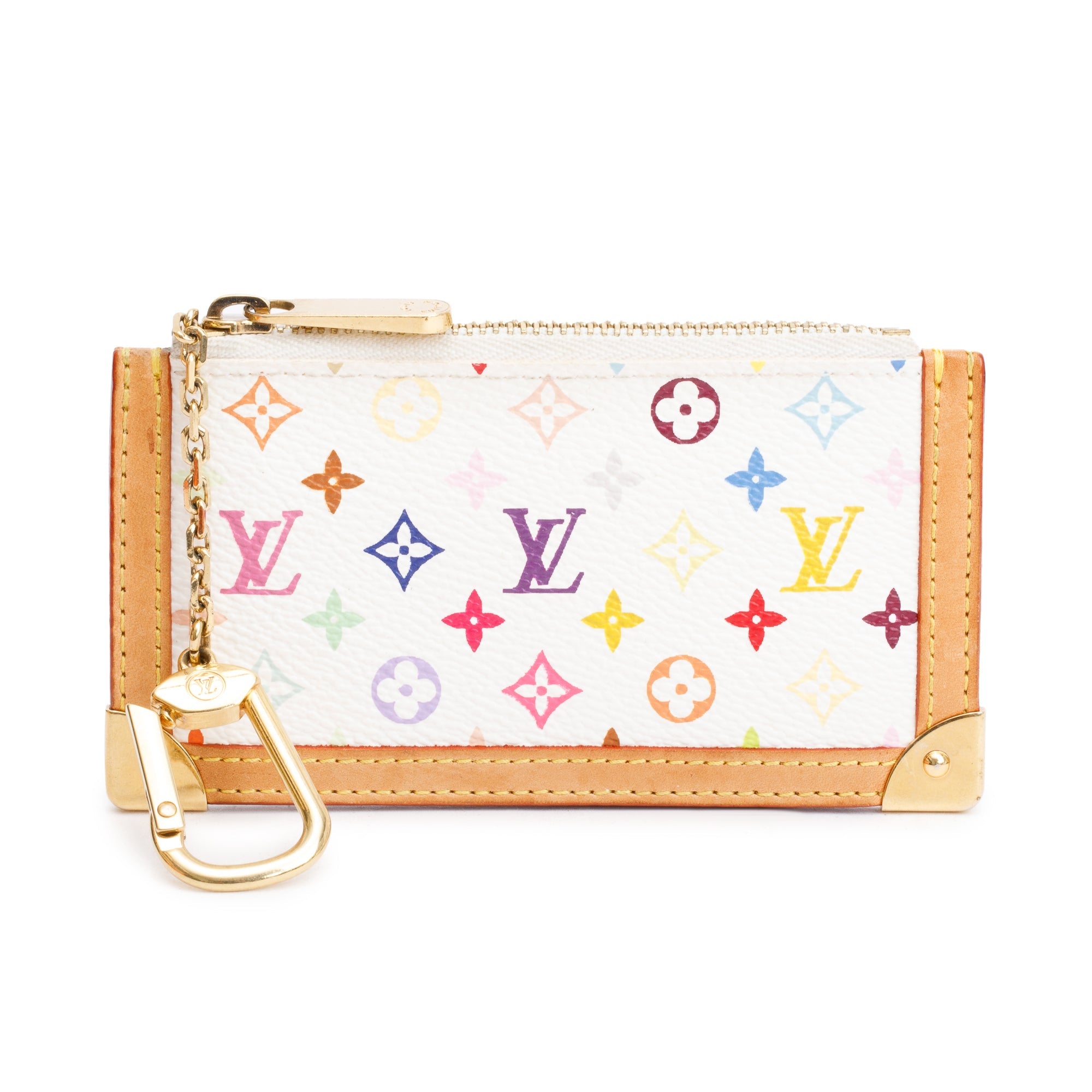 Louis Vuitton White Multicolore Key Pouch