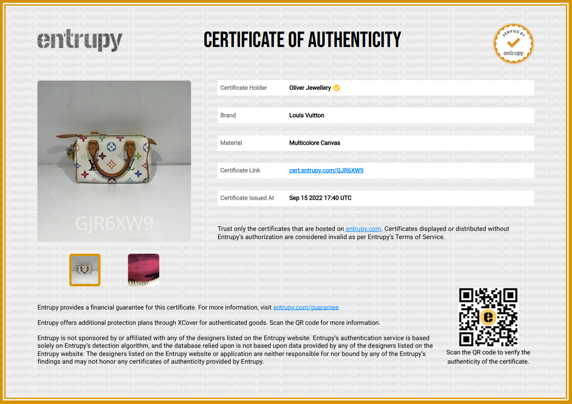 Louis Vuitton White Multicolore Mini HL Speedy