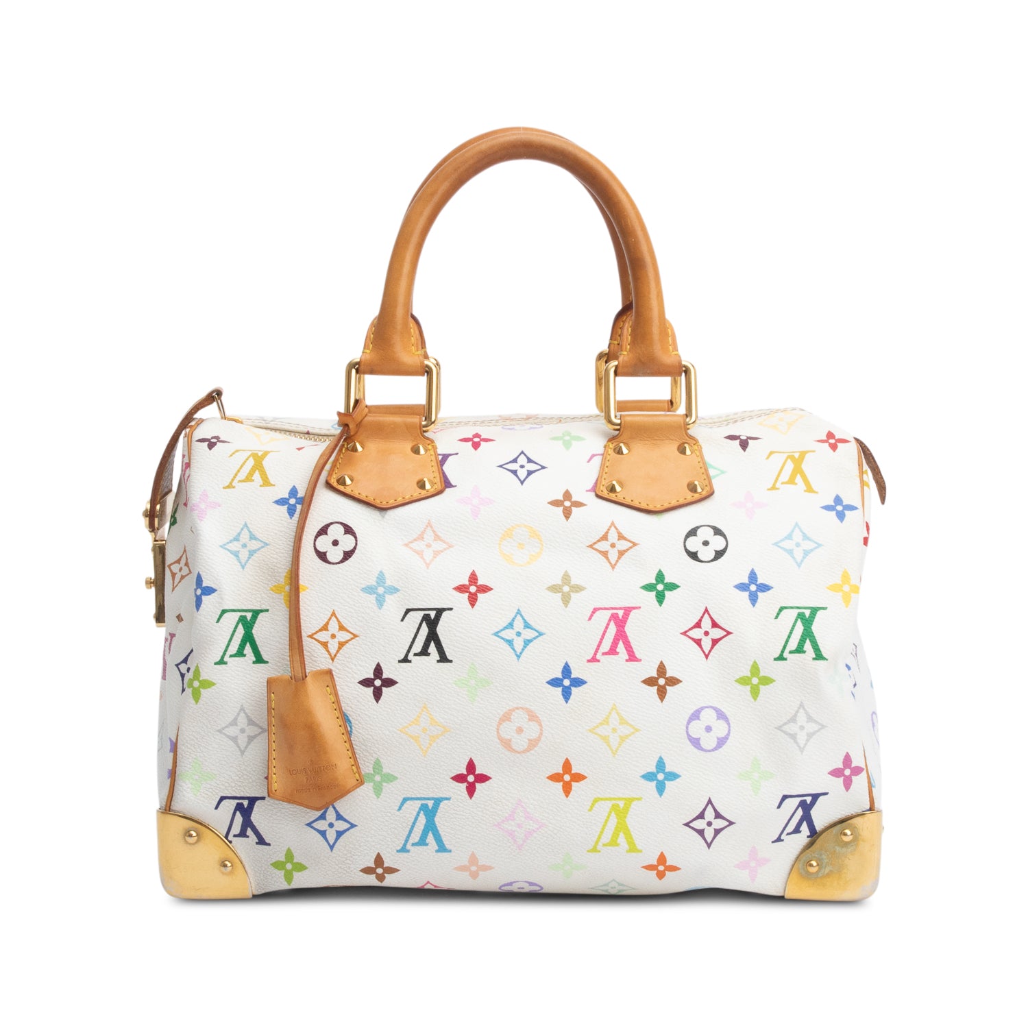 Louis Vuitton White Multicolore Speedy 30