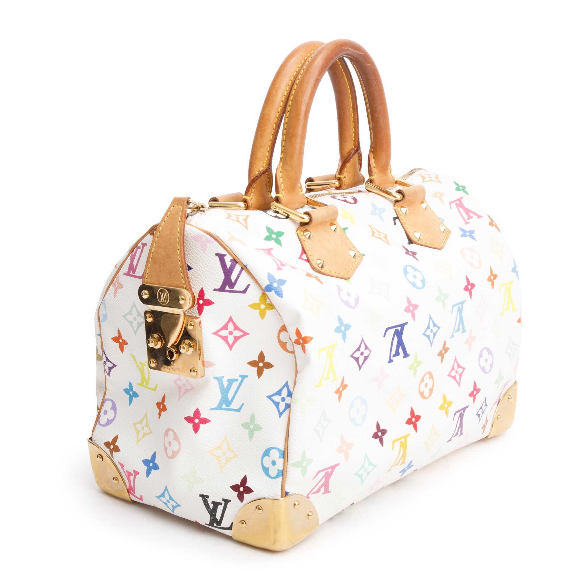 Louis Vuitton White Multicolore Speedy 30