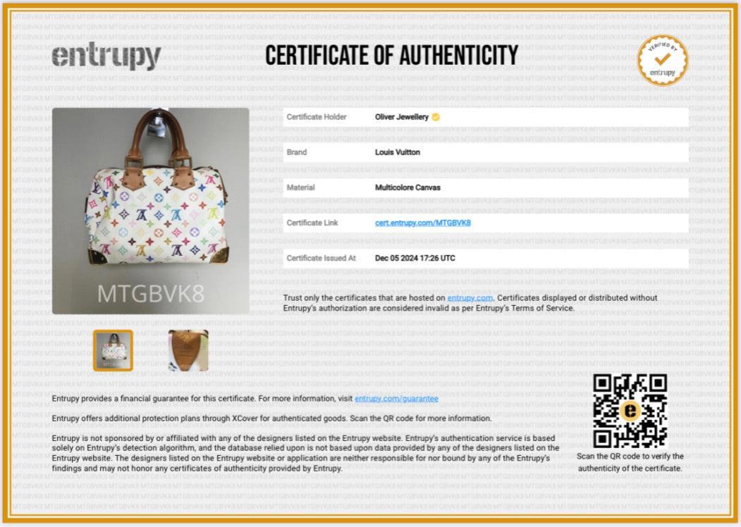 Louis Vuitton White Multicolore Speedy 30