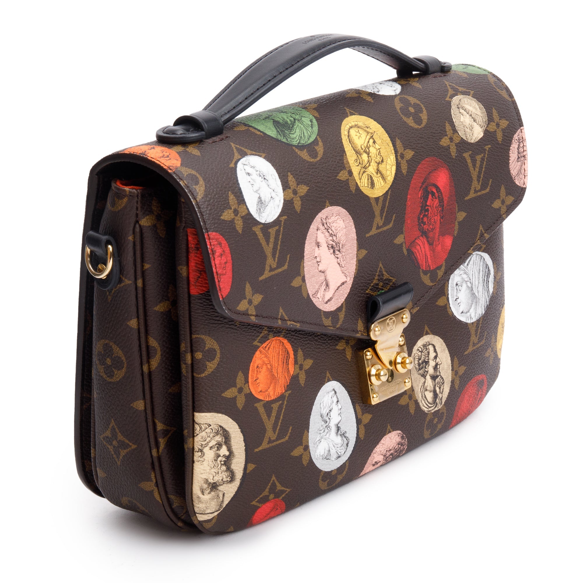Louis Vuitton X Fornasetti 2022 Monogram Cameo Pochette Metis w/ Strap, Box & Receipt
