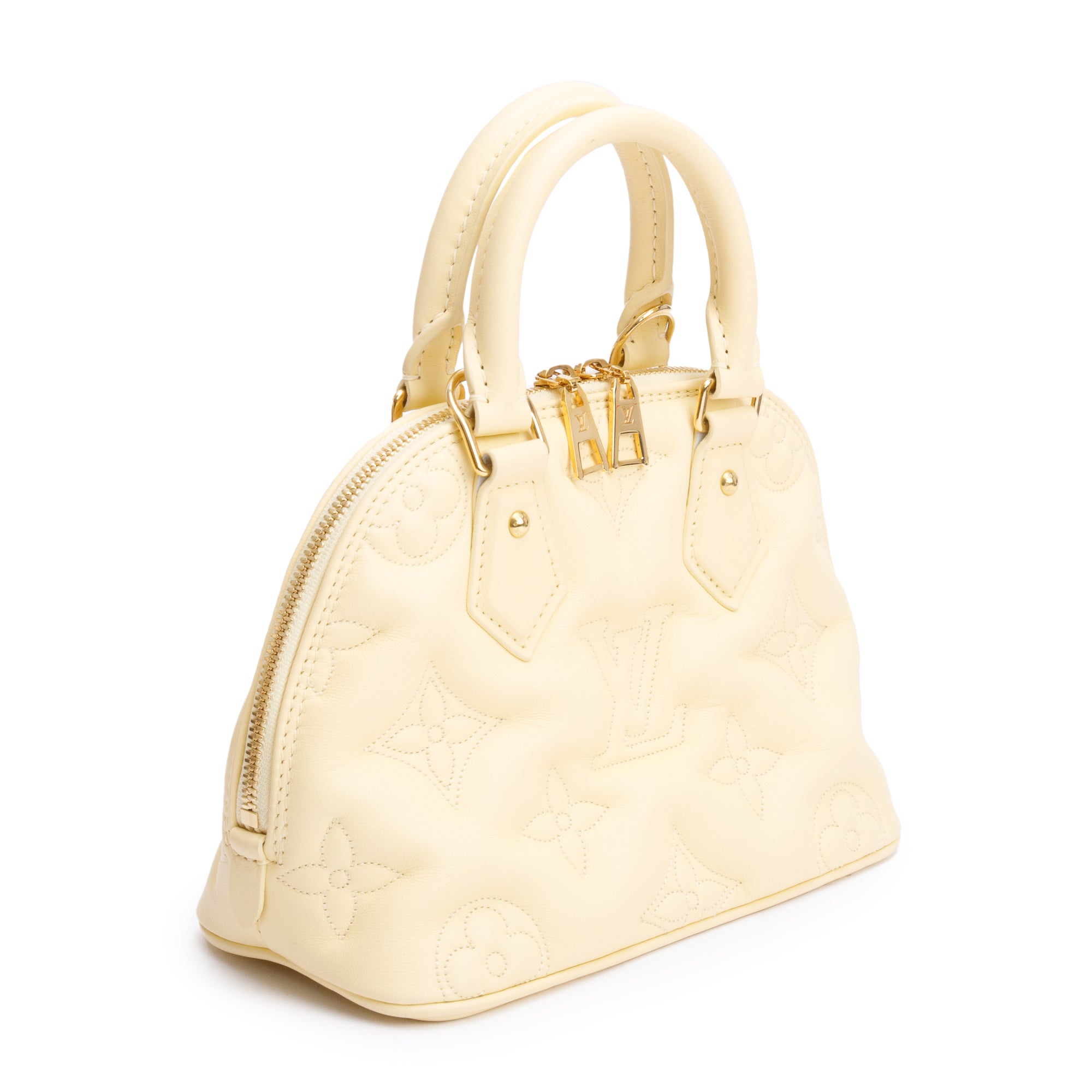 Louis Vuitton Yellow Bubblegram Embossed Leather Alma BB