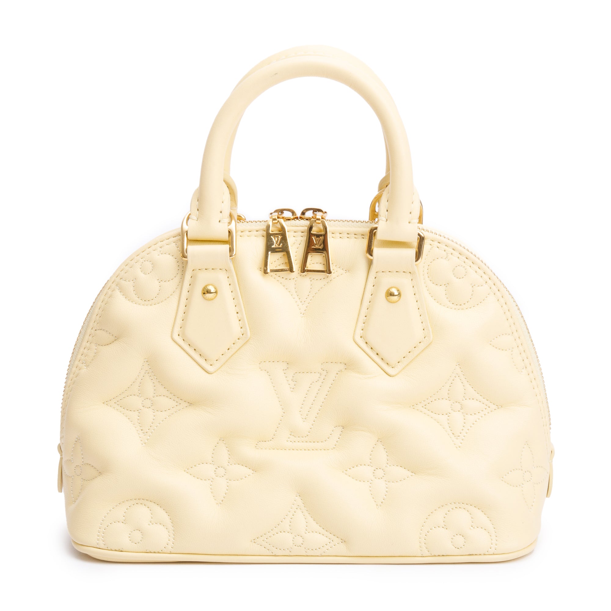 Louis Vuitton Yellow Bubblegram Embossed Leather Alma BB