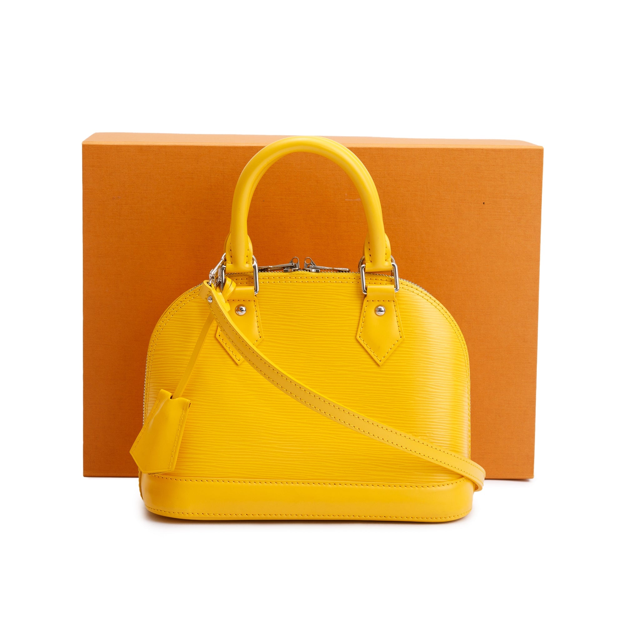 Louis Vuitton Yellow Epi Leather Alma BB w/ Box & Receipt