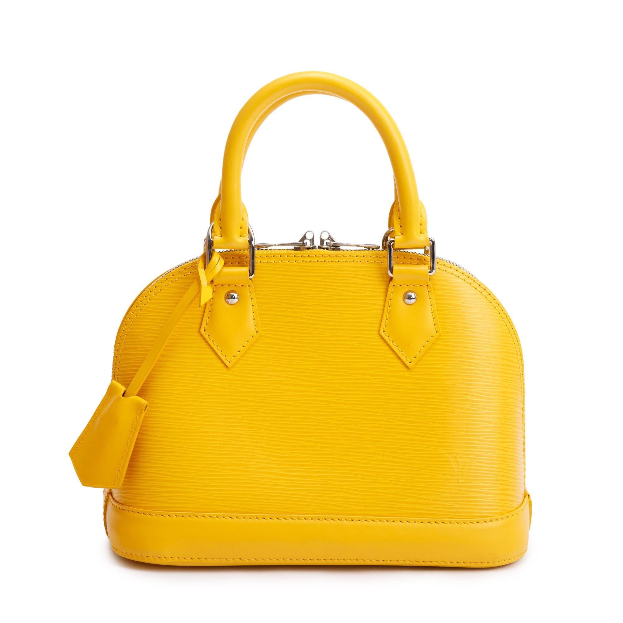 Louis Vuitton Yellow Epi Leather Alma BB w/ Box & Receipt