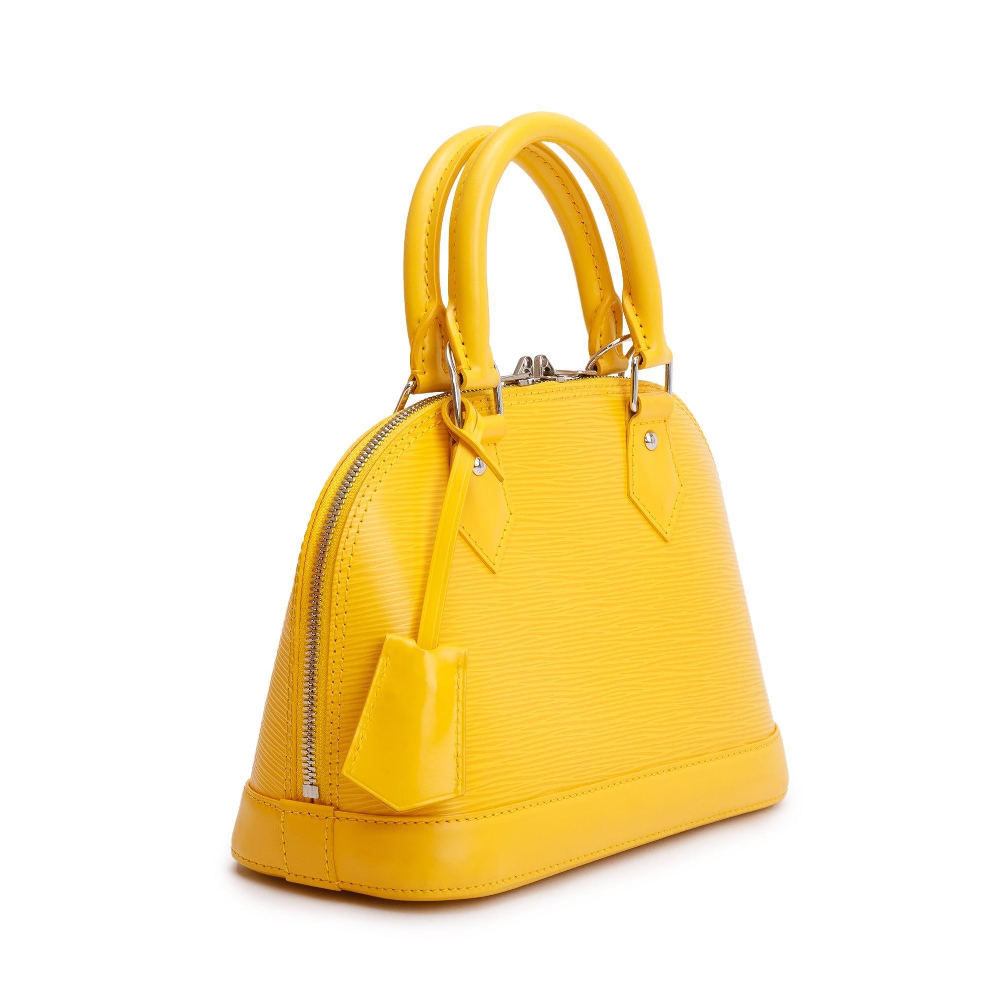 Louis Vuitton Yellow Epi Leather Alma BB w/ Box & Receipt