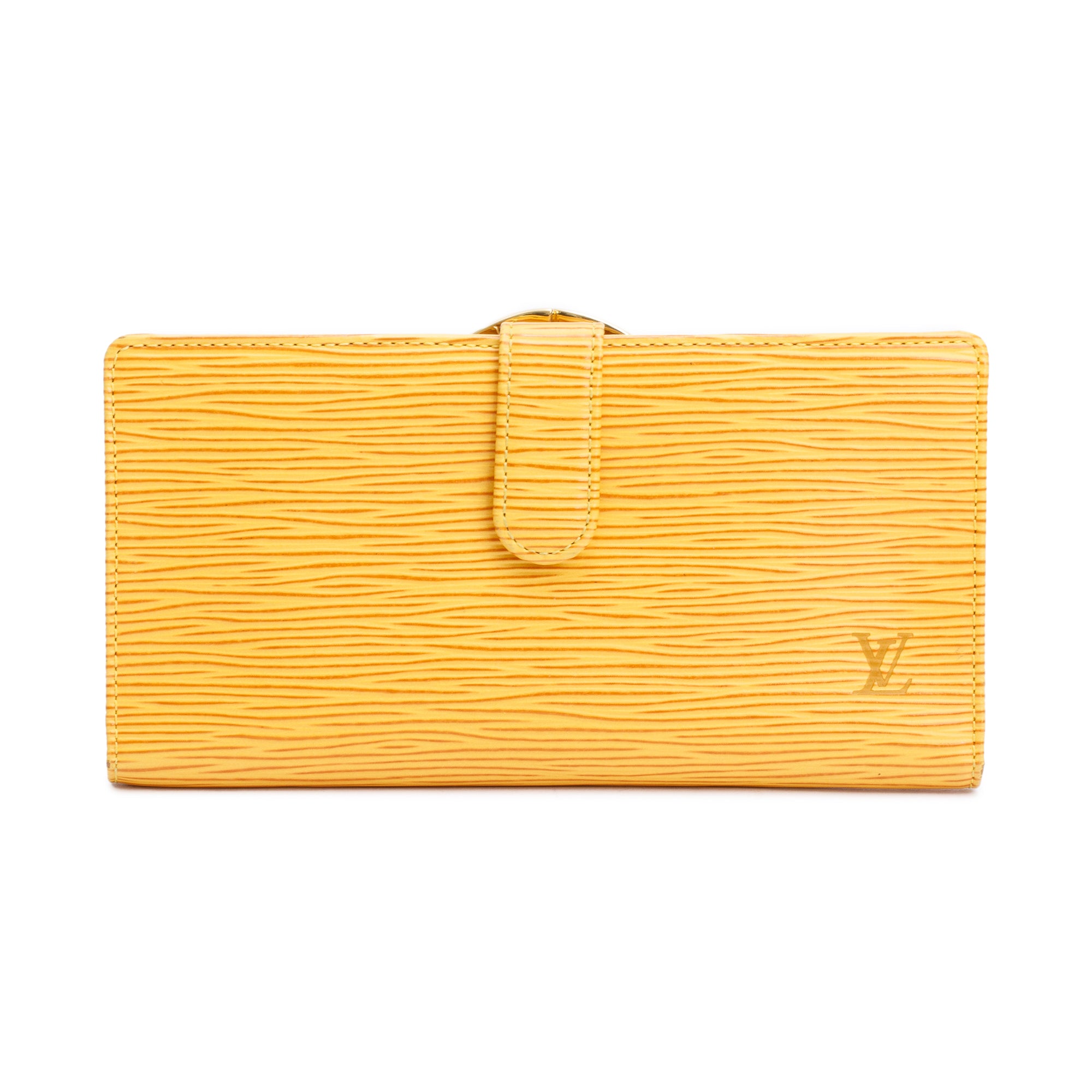 Louis Vuitton Yellow Epi Leather Continental French Purse Wallet