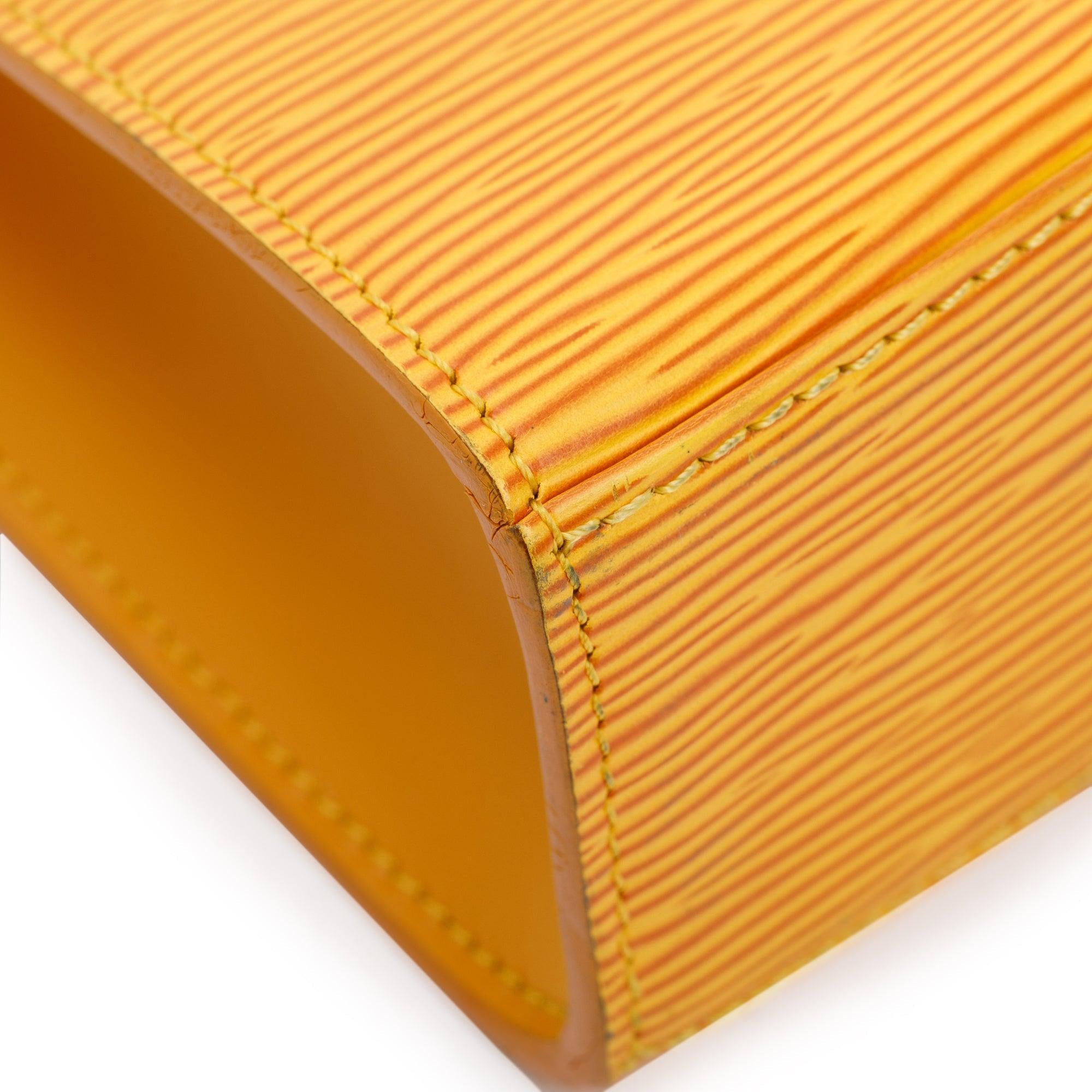 Louis Vuitton Yellow Epi Leather Malesherbes Handle Bag