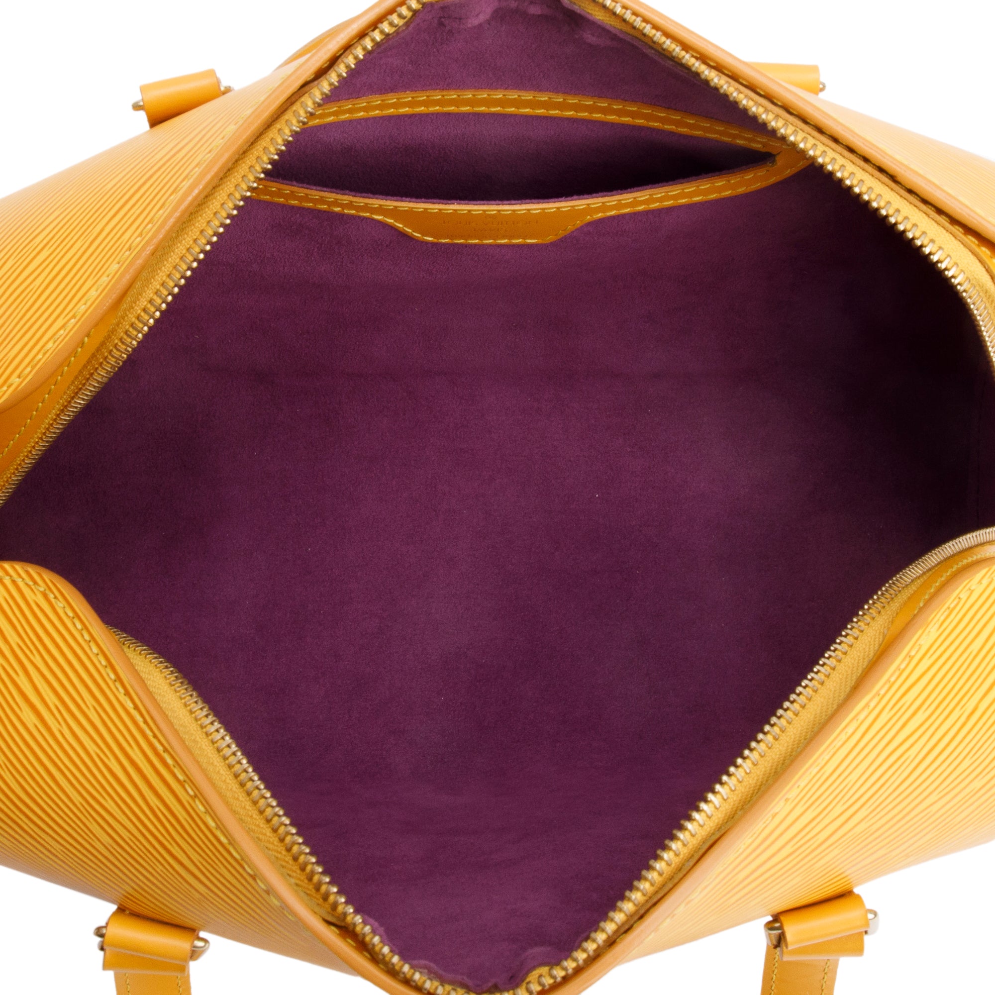 Louis Vuitton Yellow Epi Leather Papillon 30 w/ Pochette