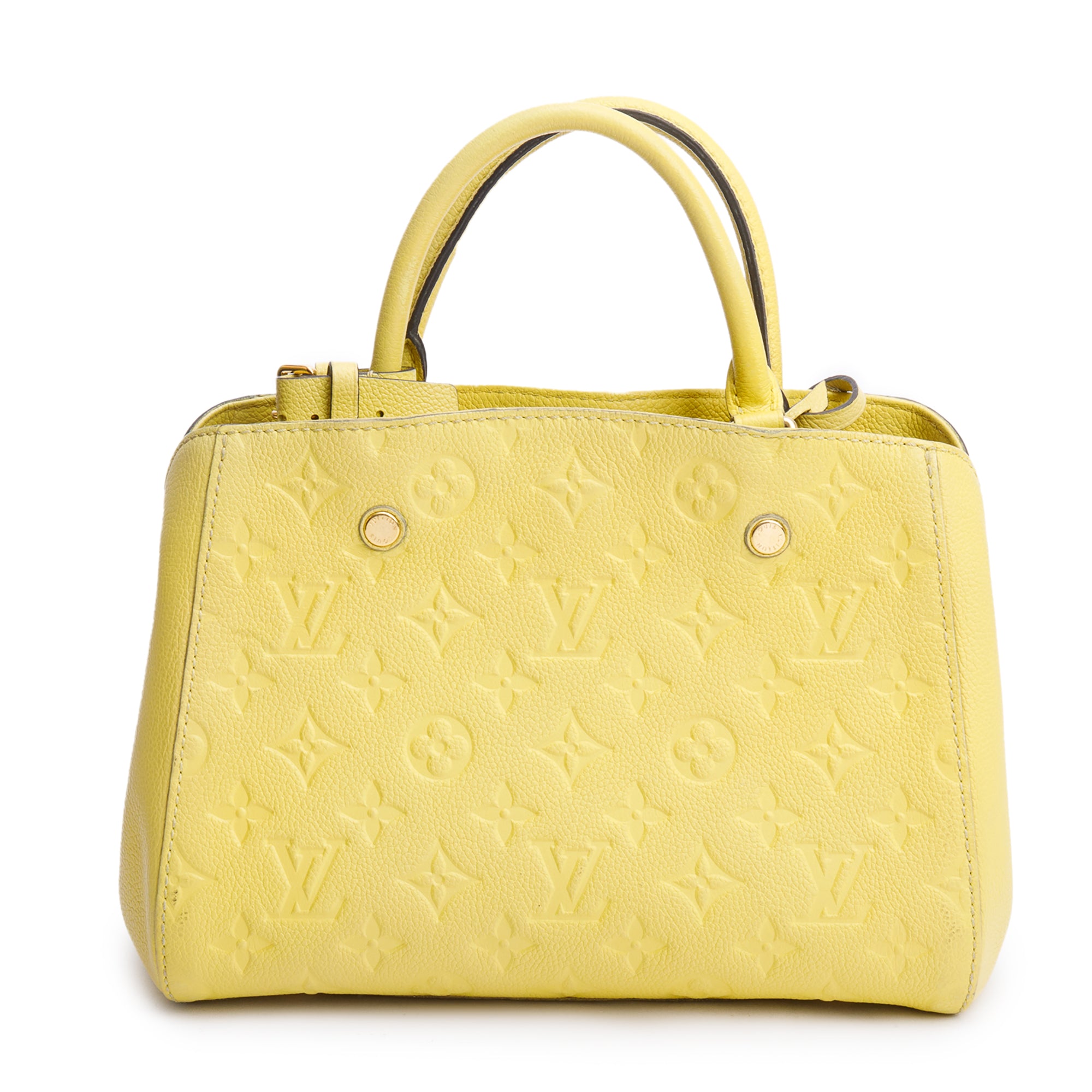 Louis Vuitton Yellow Monogram Empreinte Leather Montaigne BB w/ Strap
