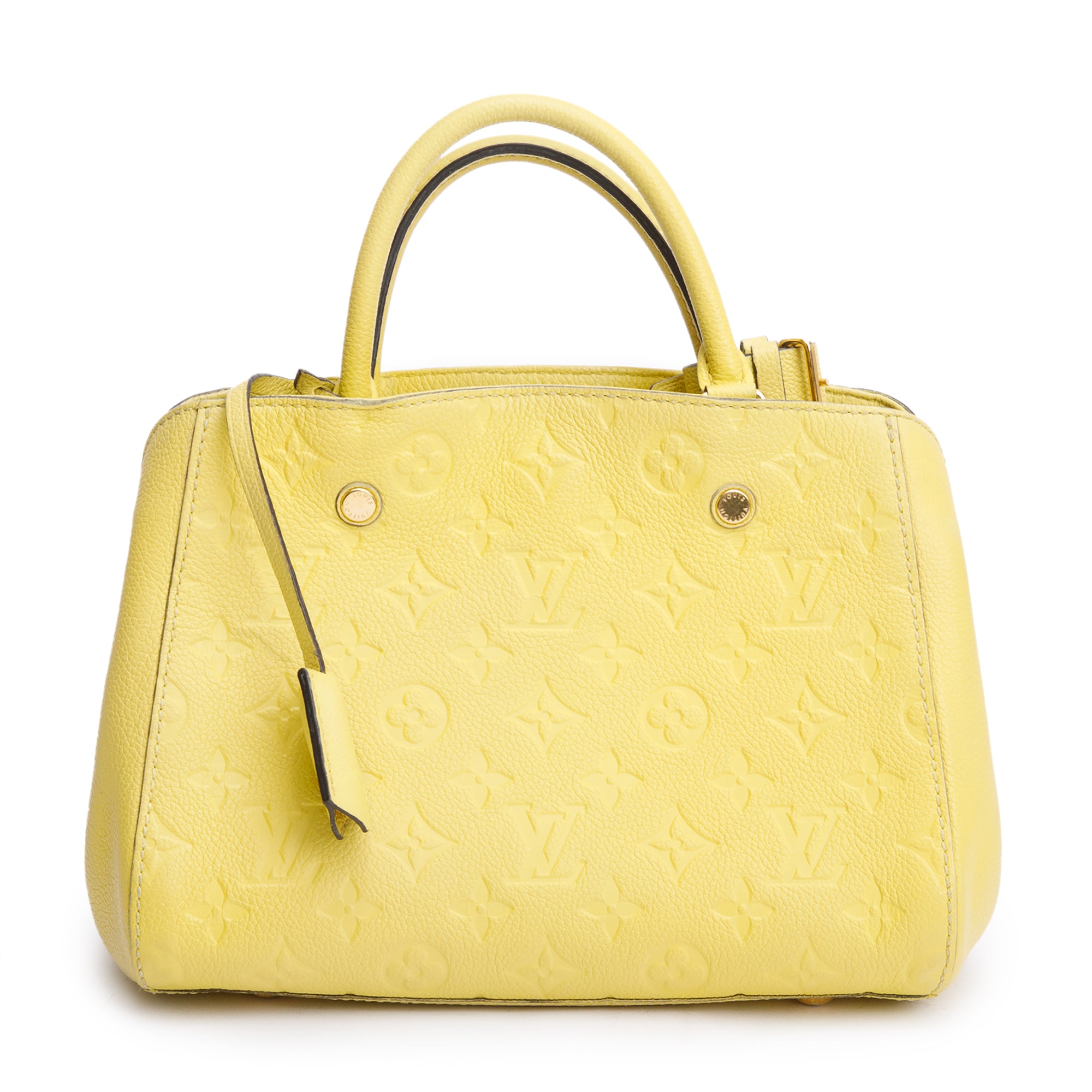Louis Vuitton Yellow Monogram Empreinte Leather Montaigne BB w/ Strap