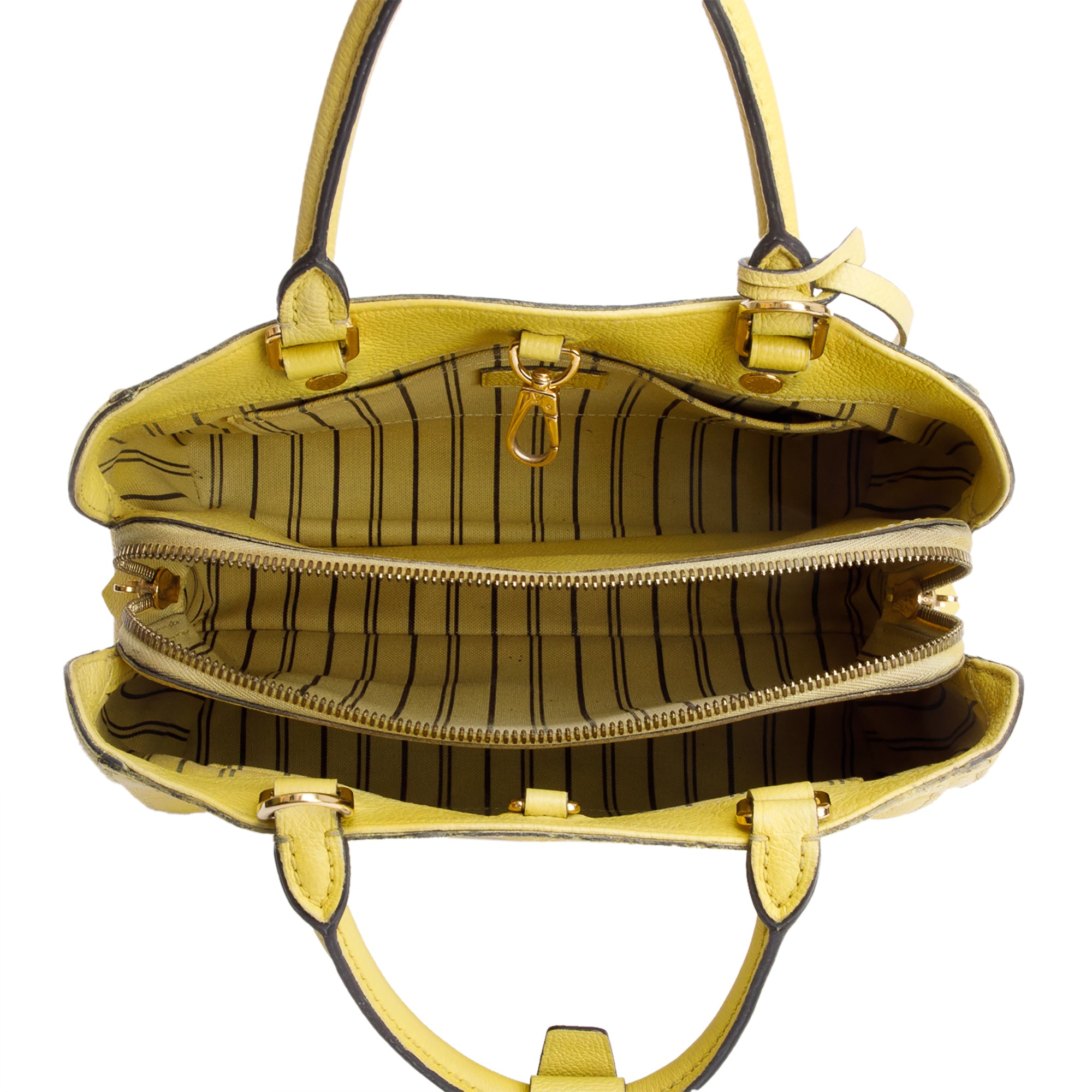 Louis Vuitton Yellow Monogram Empreinte Leather Montaigne BB w/ Strap