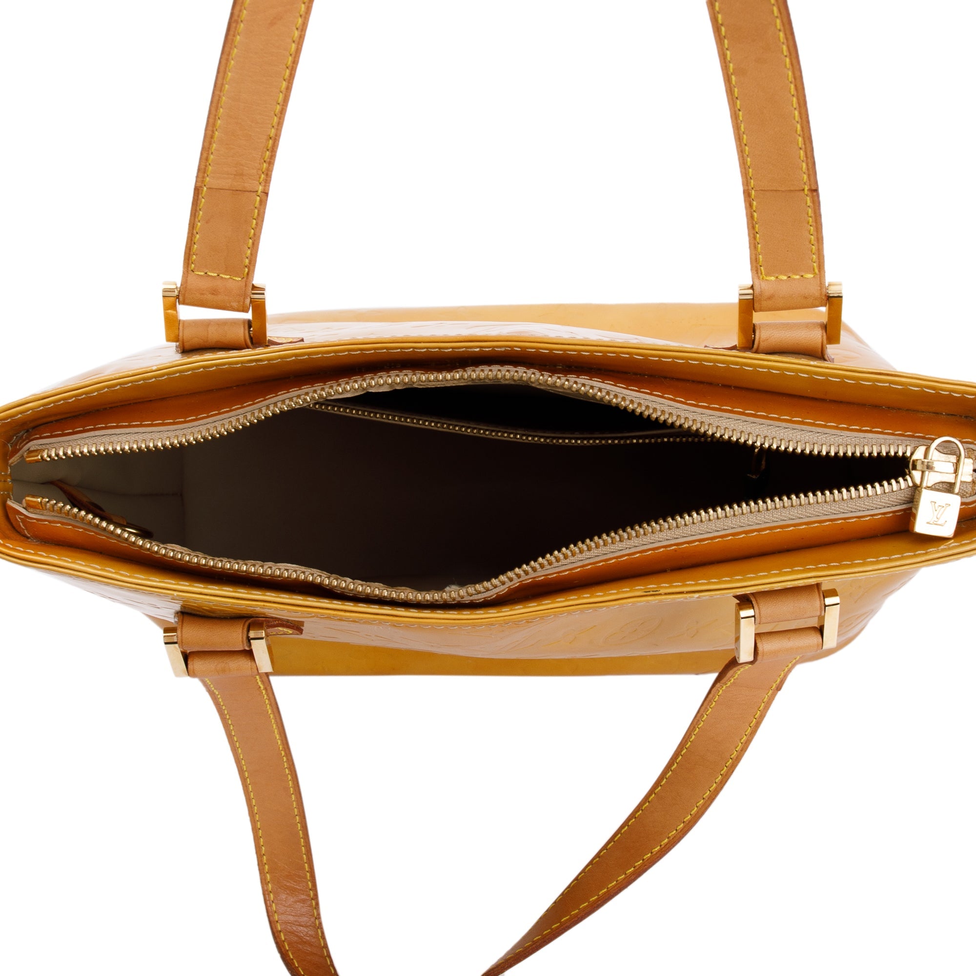 Louis Vuitton Yellow Monogram Vernis Houston Tote