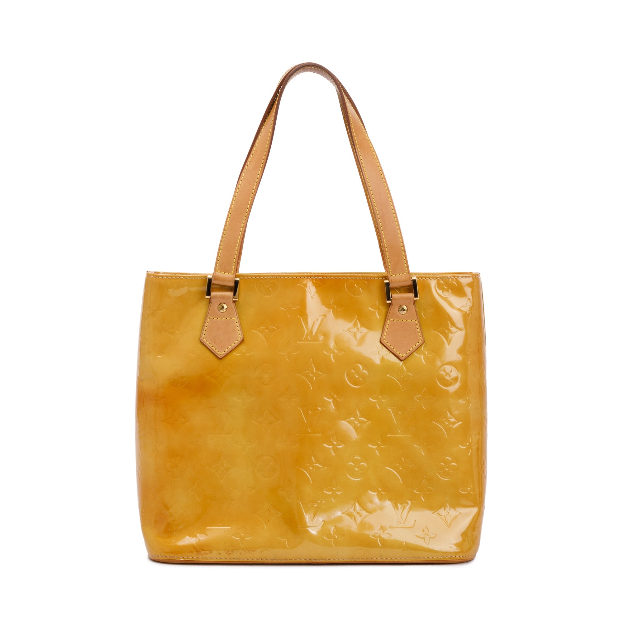 Louis Vuitton Yellow Monogram Vernis Houston Tote