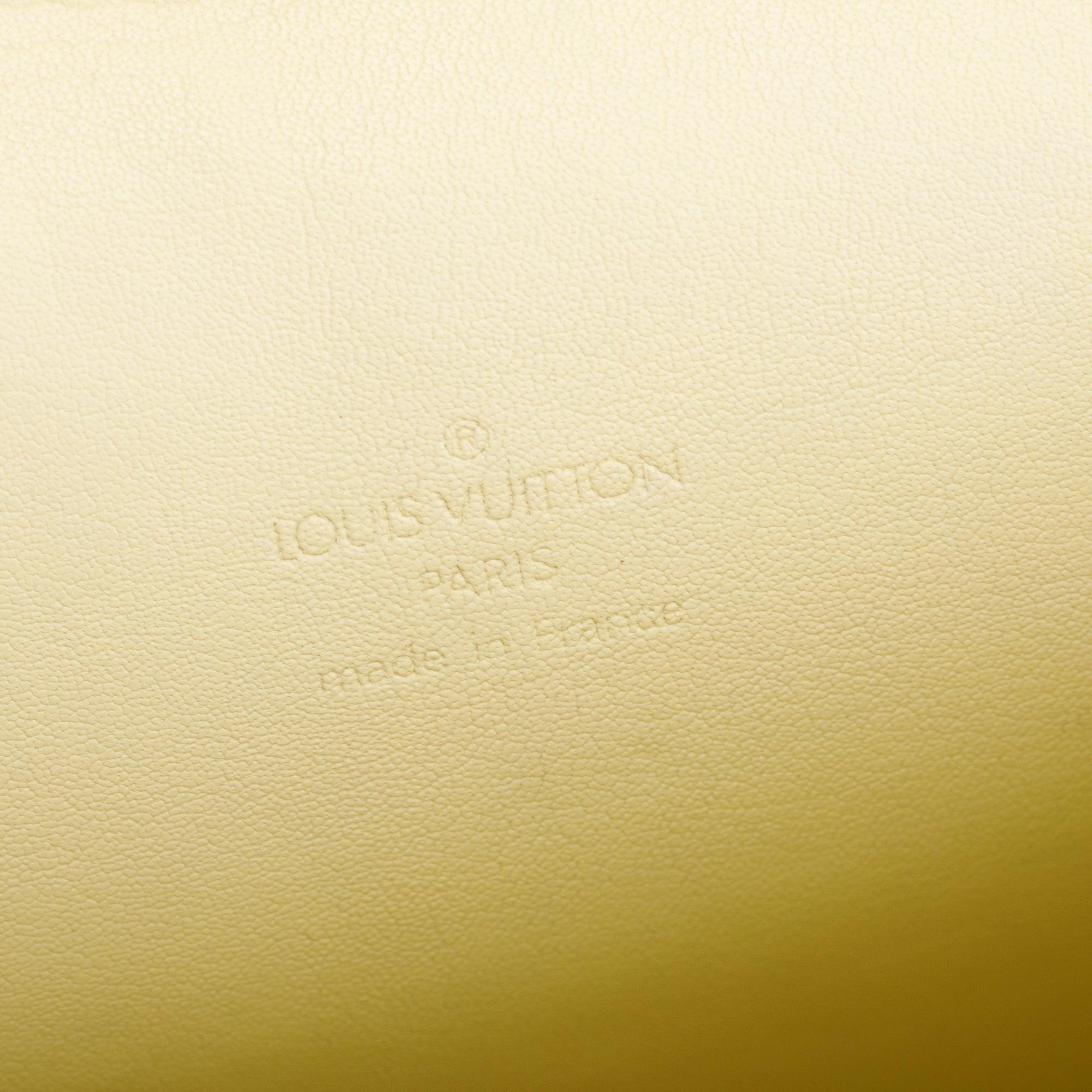 Louis Vuitton Yellow Monogram Vernis Leather Street Spring Handle Bag