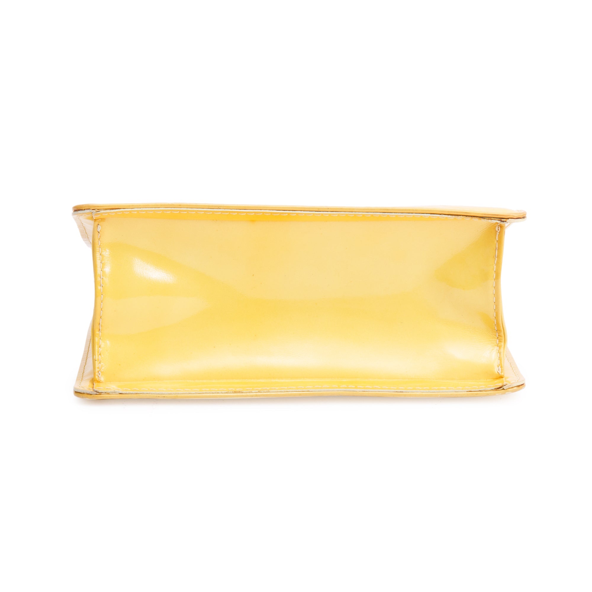 Louis Vuitton Yellow Monogram Vernis Leather Street Spring Handle Bag