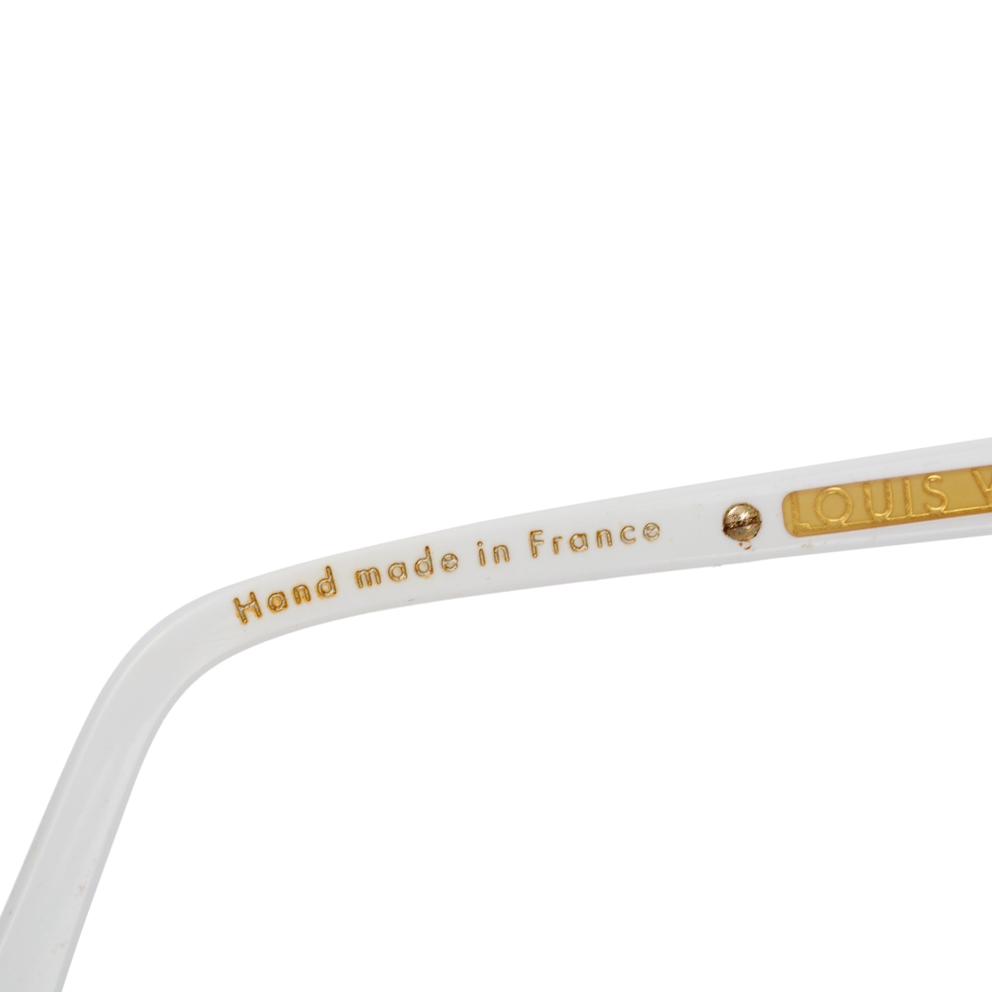 Louis Vuitton Z0240W White Acetate 1.1 Evidence Sunglasses w/ Case