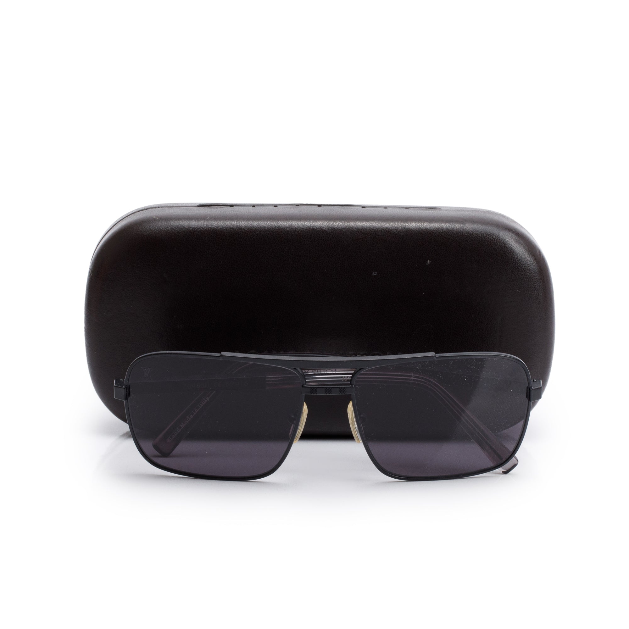 Louis Vuitton Z0433U Damier Attitude Pilot Sunglasses w/ Case