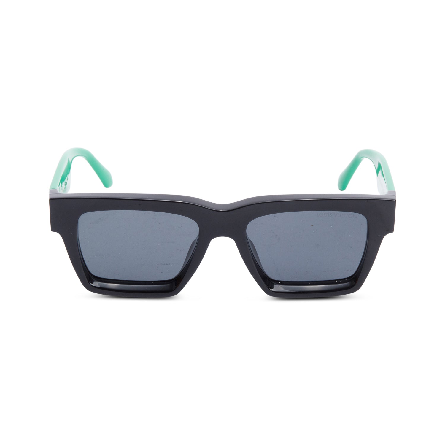 Louis Vuitton Z1556E Black/Green Acetate Pop Square Sunglasses w/ Box & Case