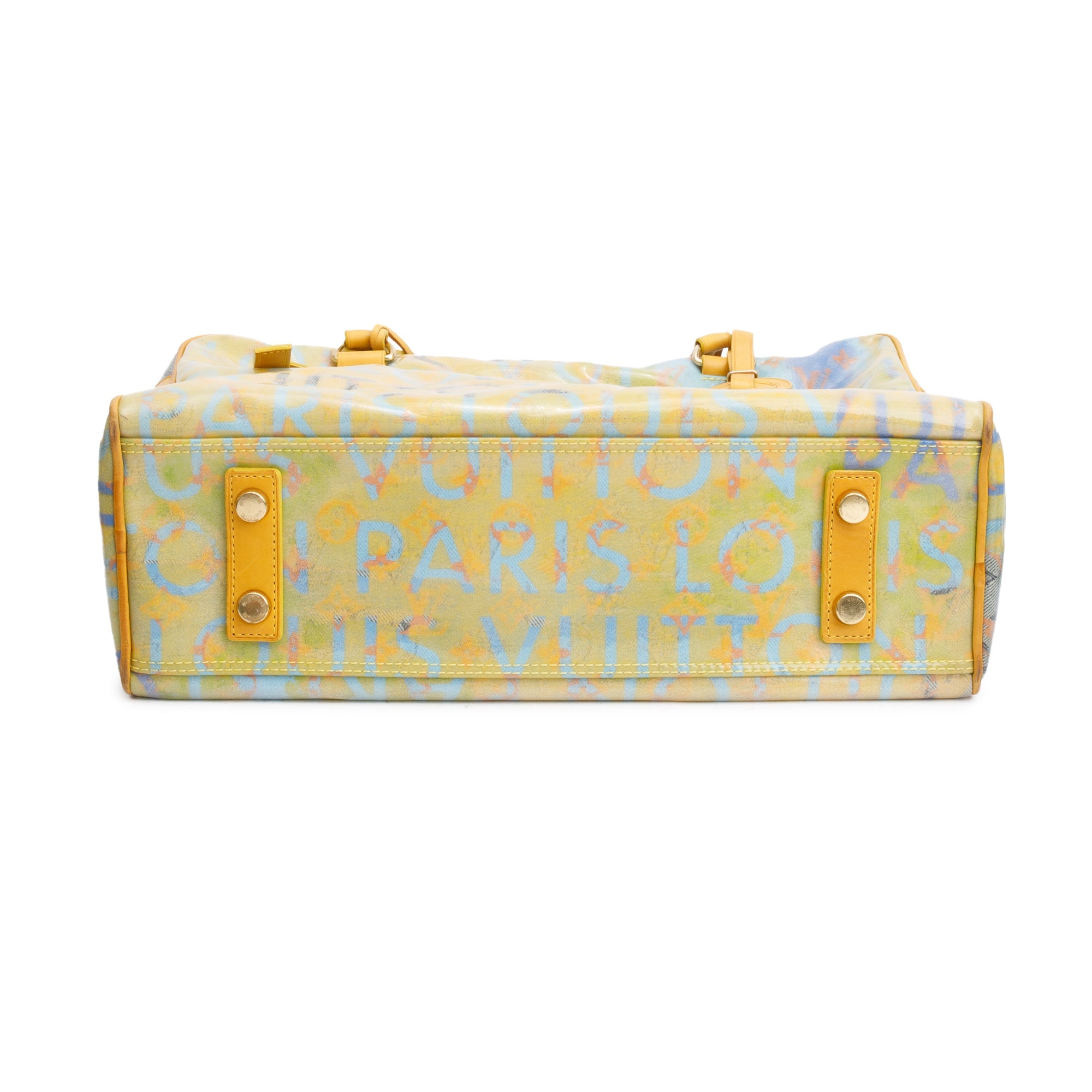 Louis Vuitton x Richard Prince PVC & Yellow Leather Monogram Pulp Defile Weekender PM