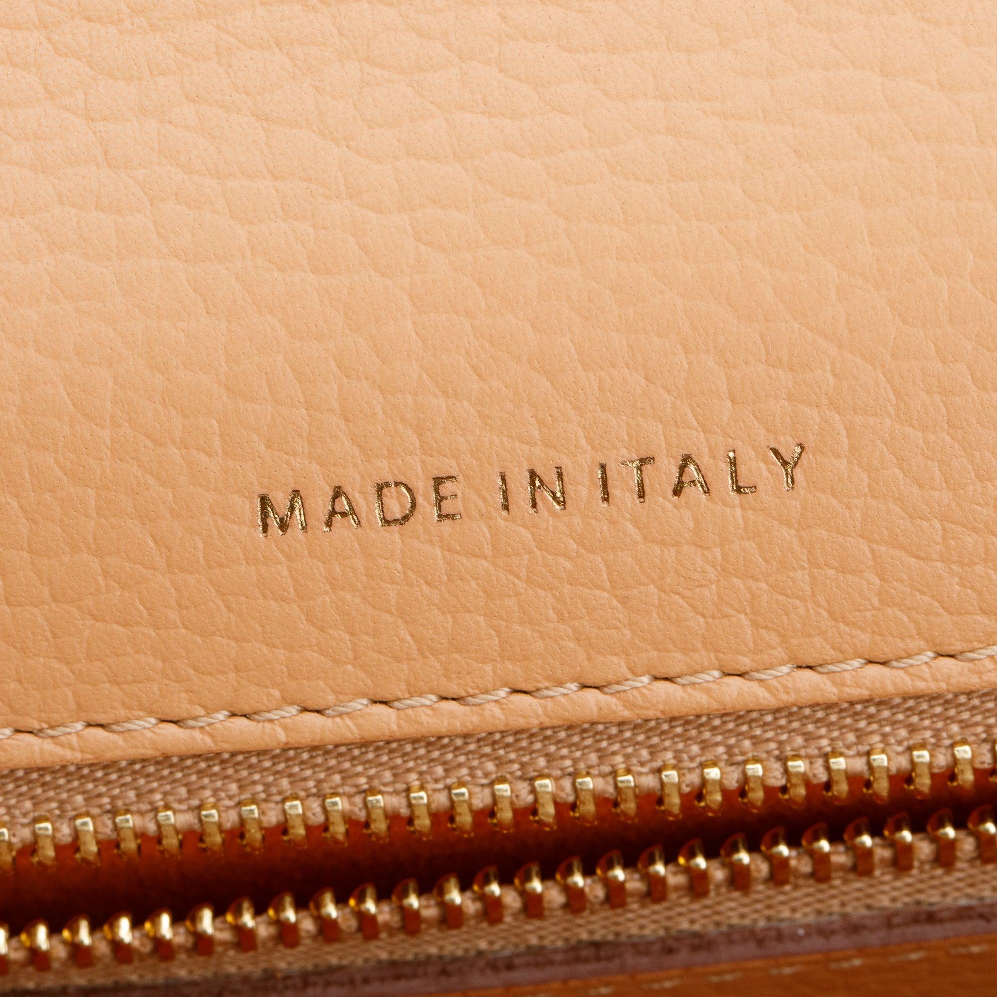 MCM Beige Calf Leather Tracy Satchel w/ Strap