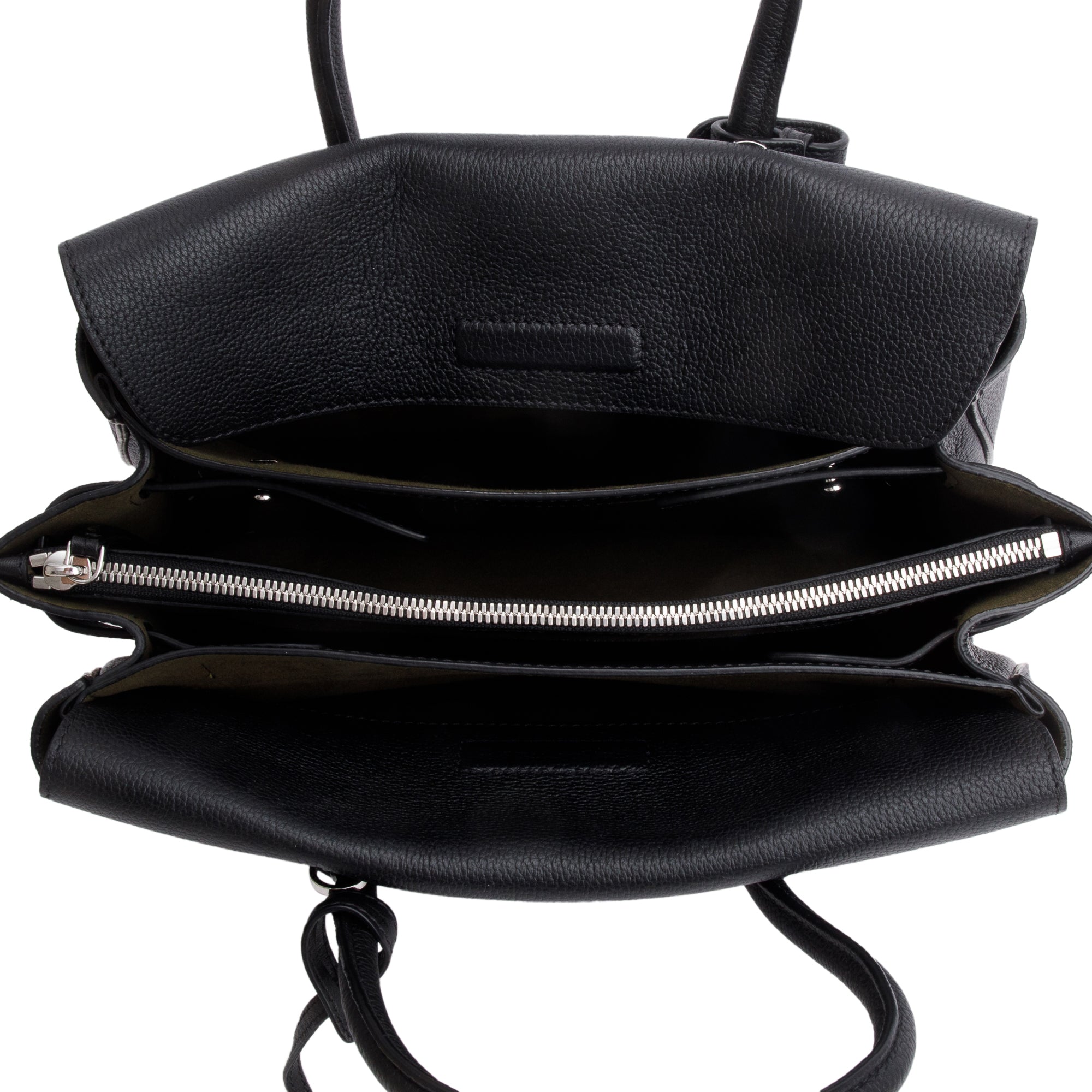 MCM Black Calfskin Leather Studded Medium Milla Tote w/ Strap