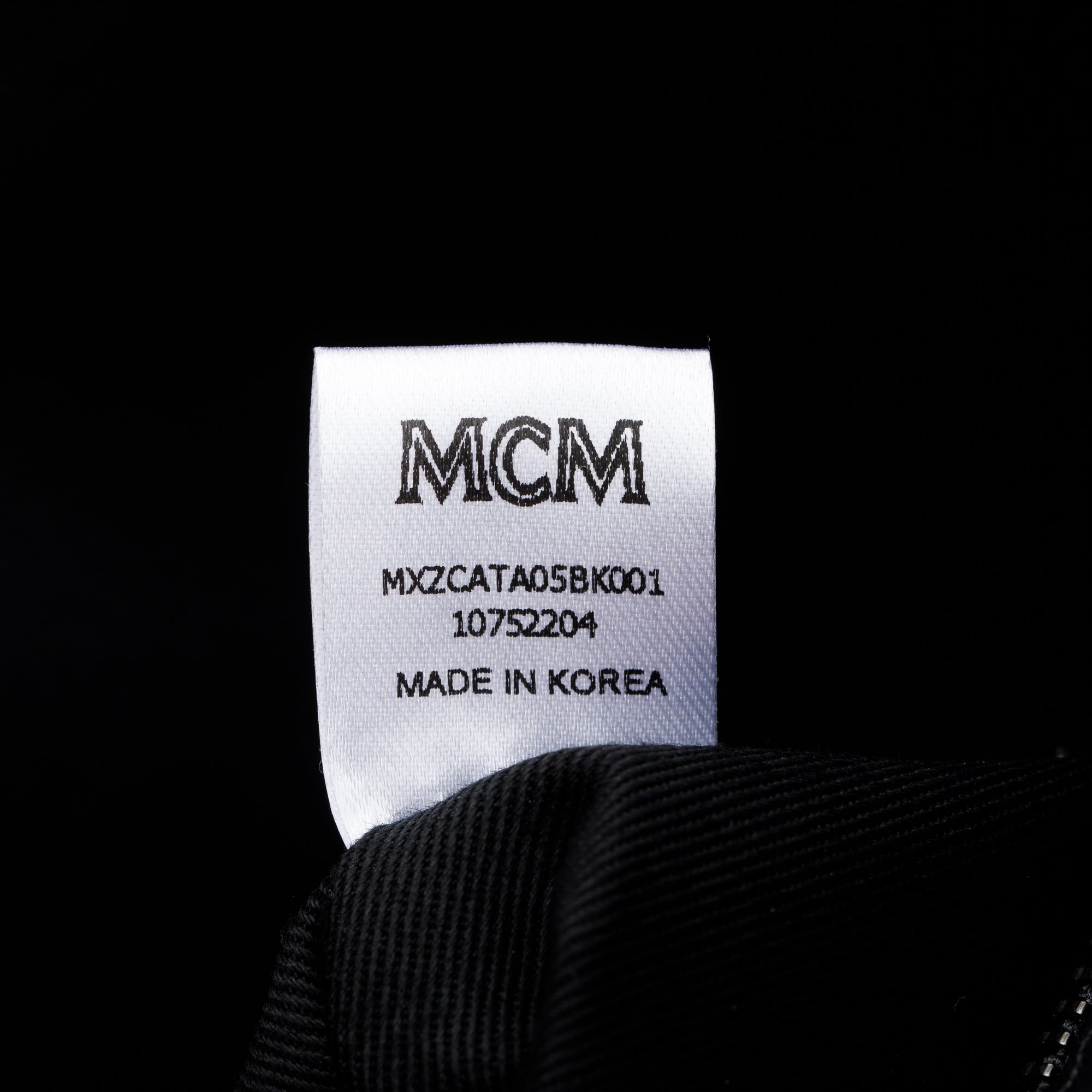 MCM Black Napacot Canvas Aren Standing Wristlet Pouch w/ Strap