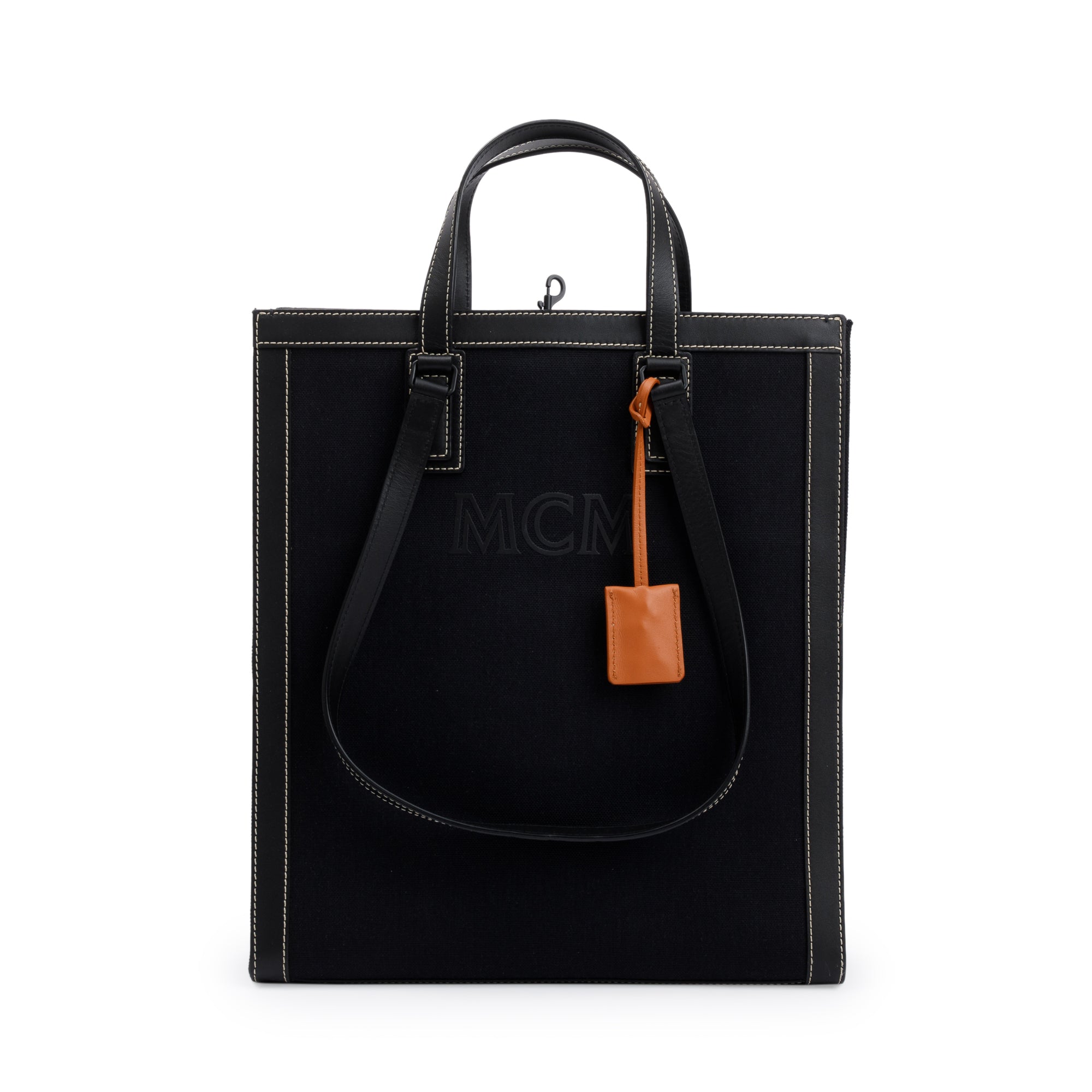 MCM Black Napacot Canvas Klassik Tote