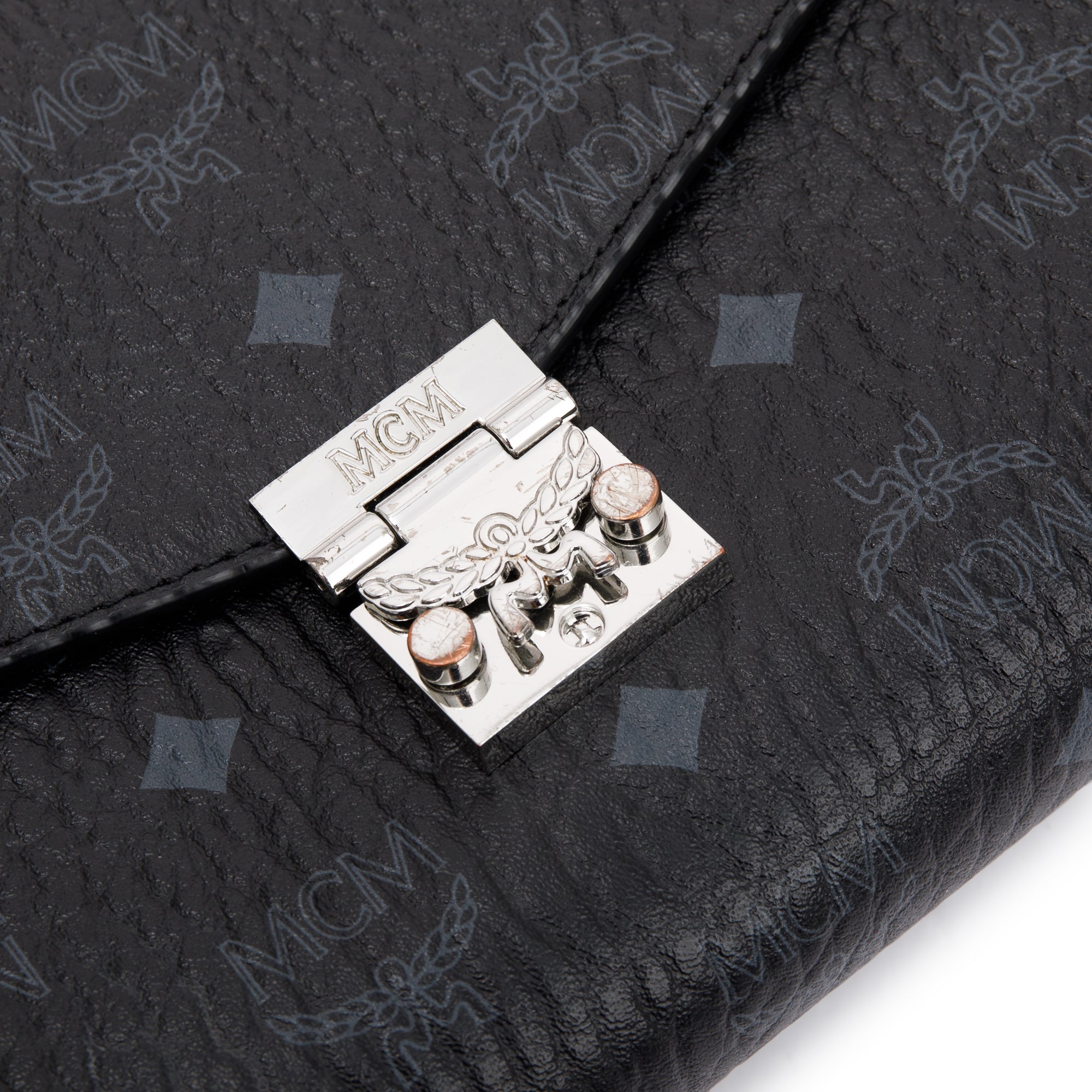 MCM Black Visetos Medium Milie Crossbody