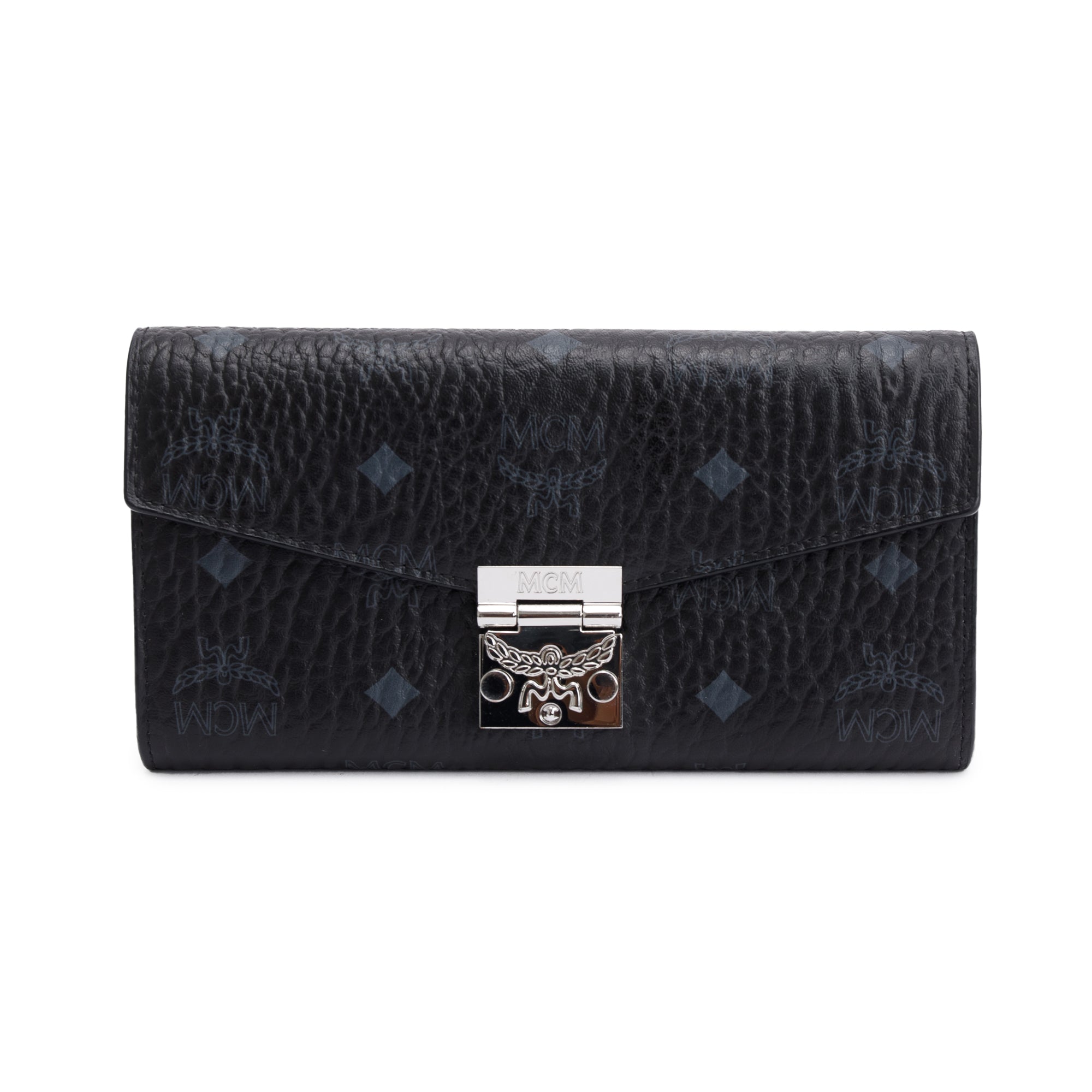 MCM Black Visetos Tracy Crossbody Wallet on Chian
