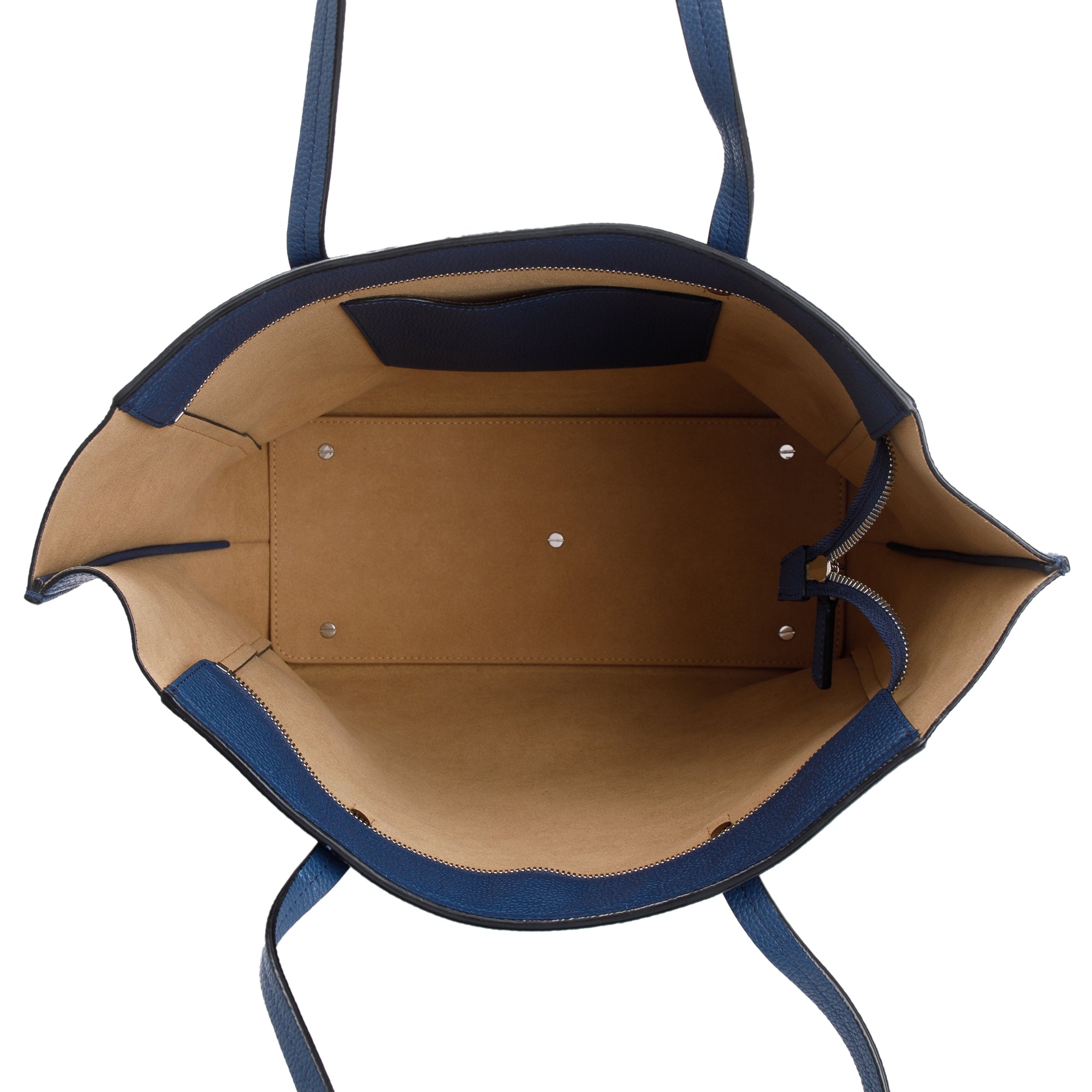 MCM Blue Leather Sophie Top Zip Shopper Tote