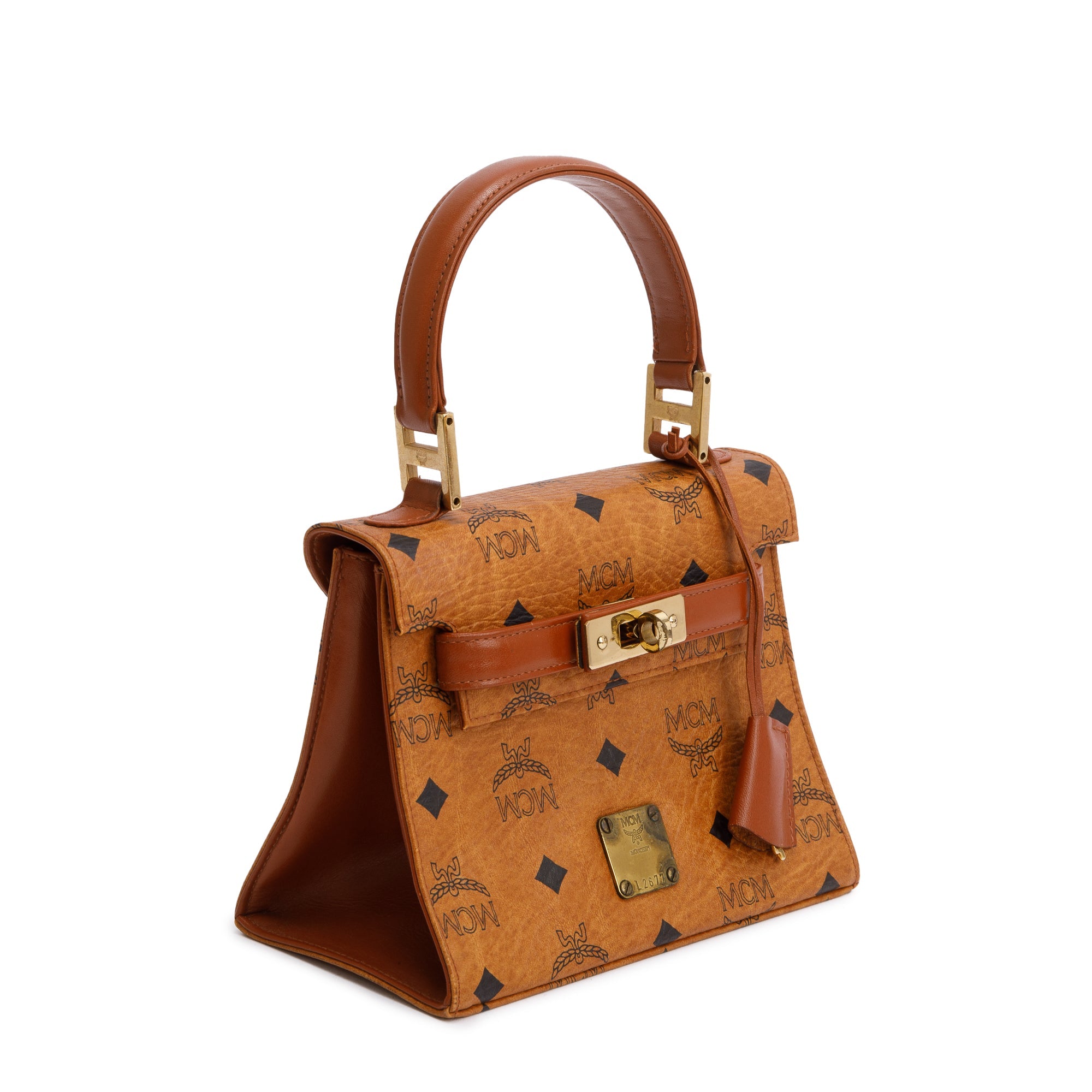 MCM Cagnac Visetos Mini Kelly Bag