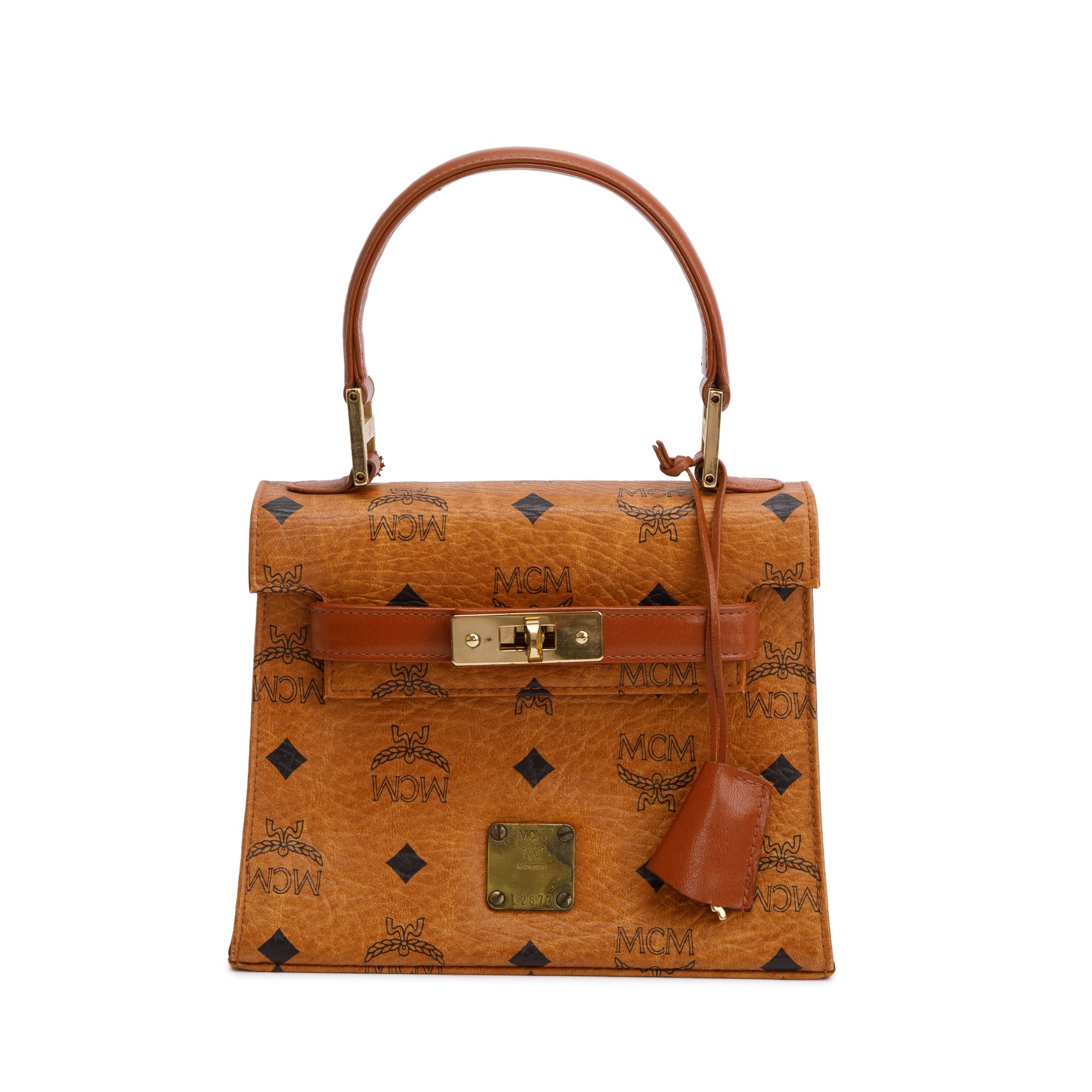 MCM Cagnac Visetos Mini Kelly Bag