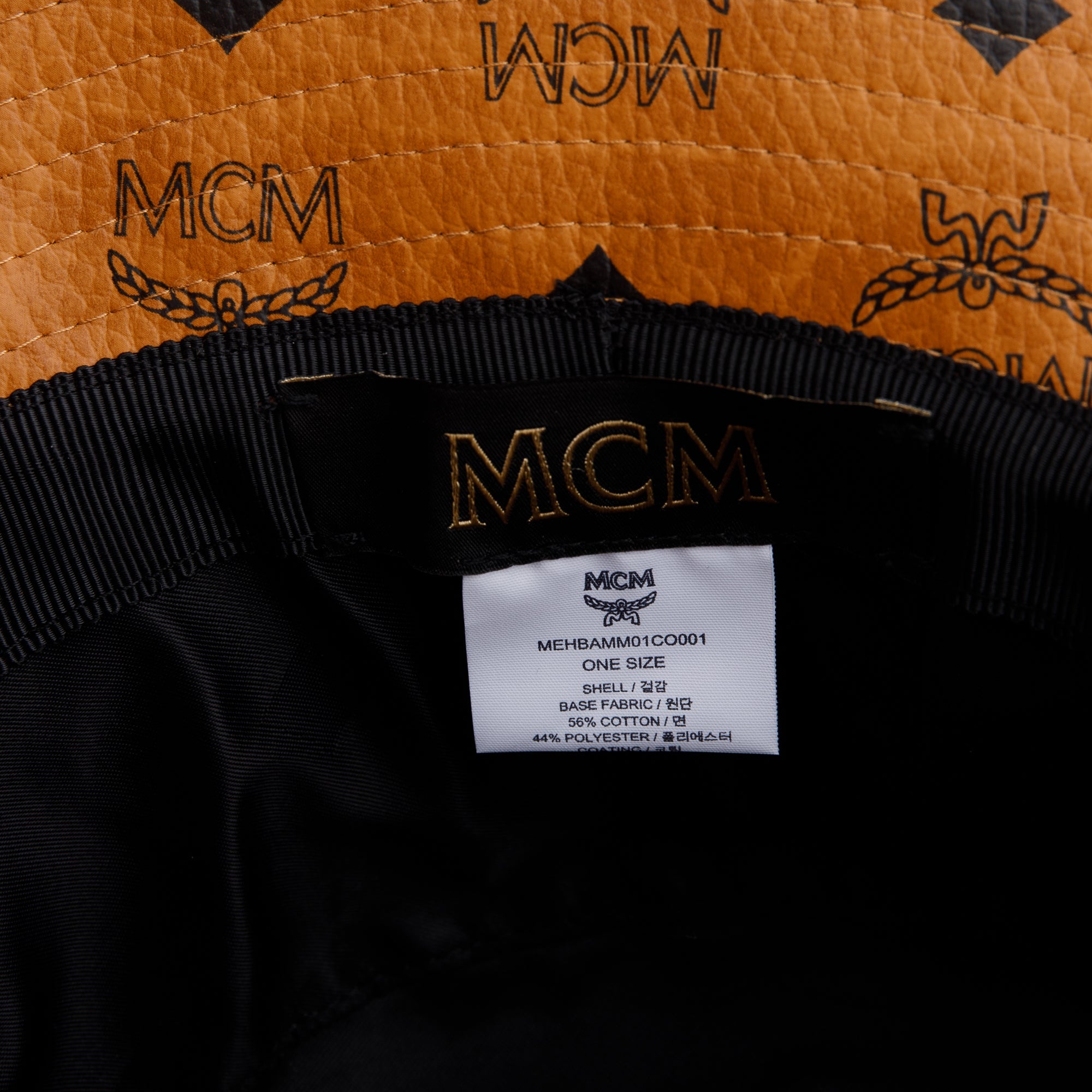 MCM Cognac Visetos Bucket Hat