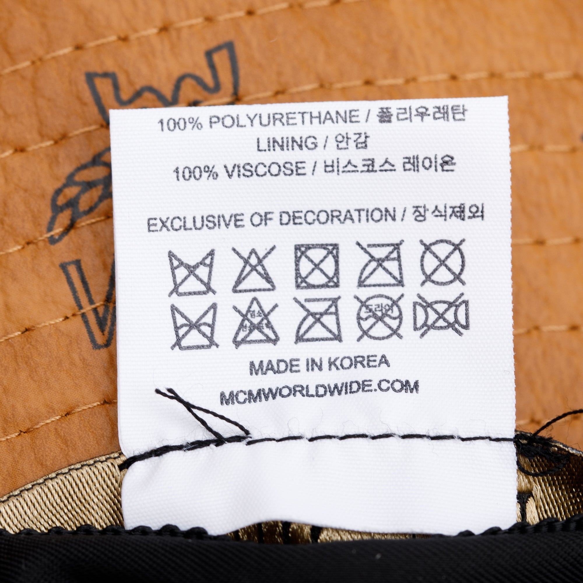 MCM Cognac Visetos Bucket Hat