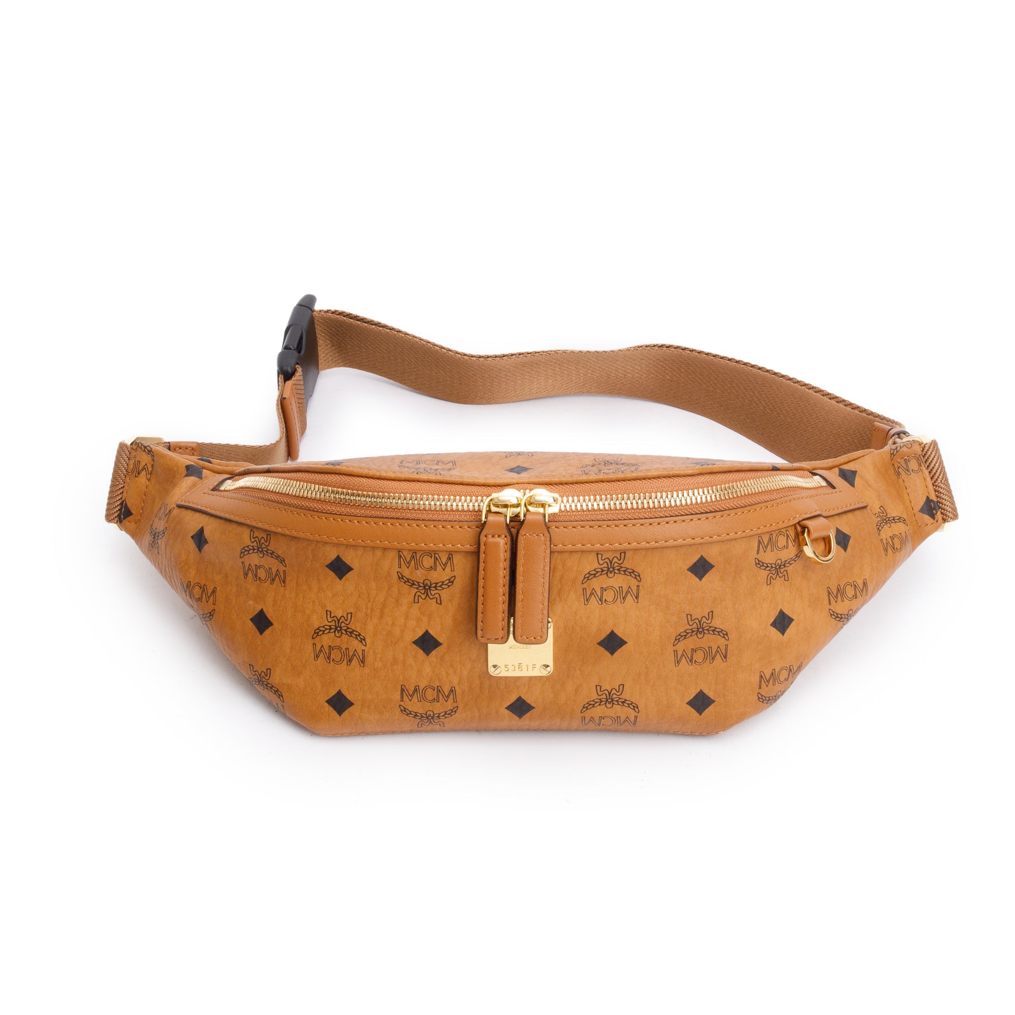 MCM Cognac Visetos Fursten Belt Bag