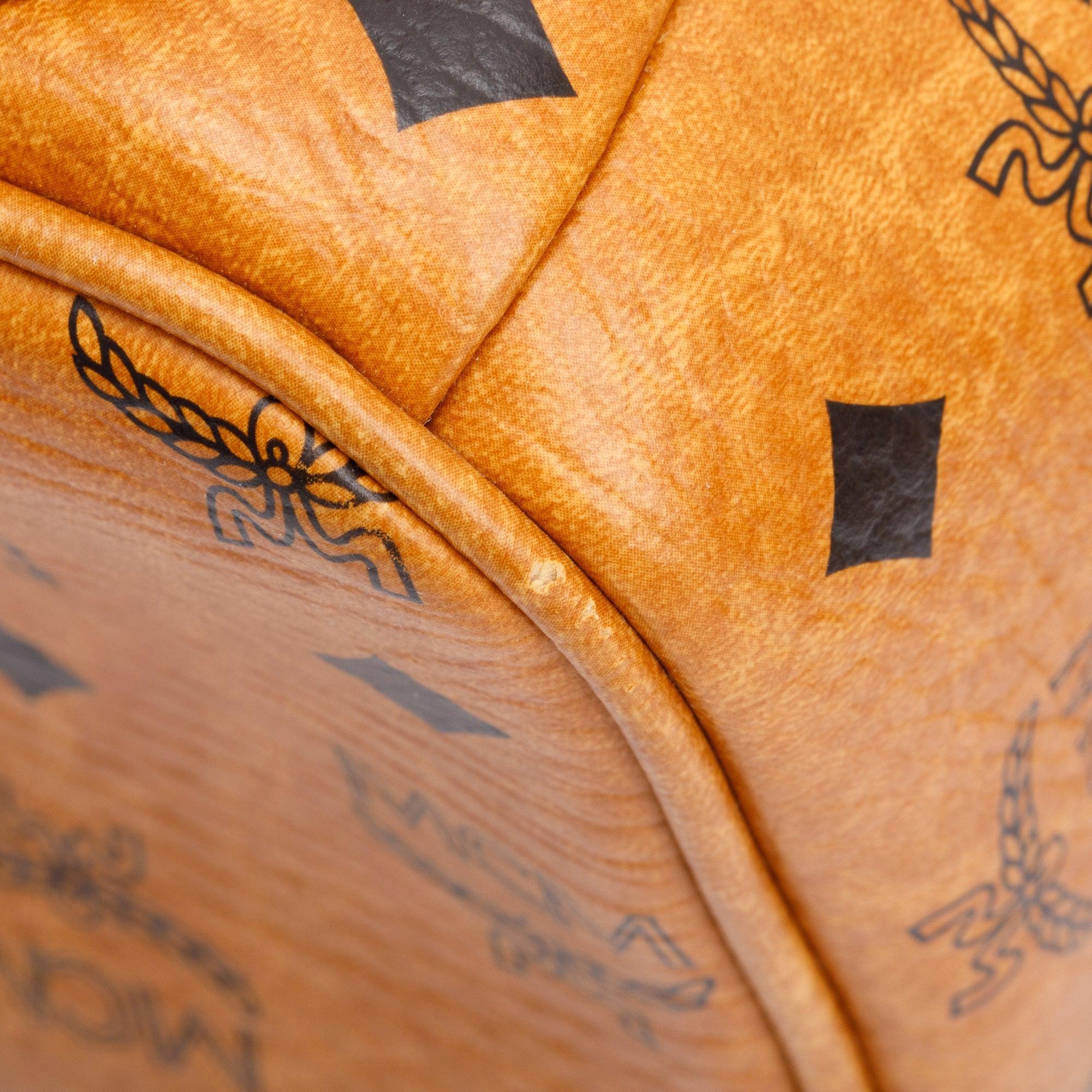 MCM Cognac Visetos Small Stark Backpack