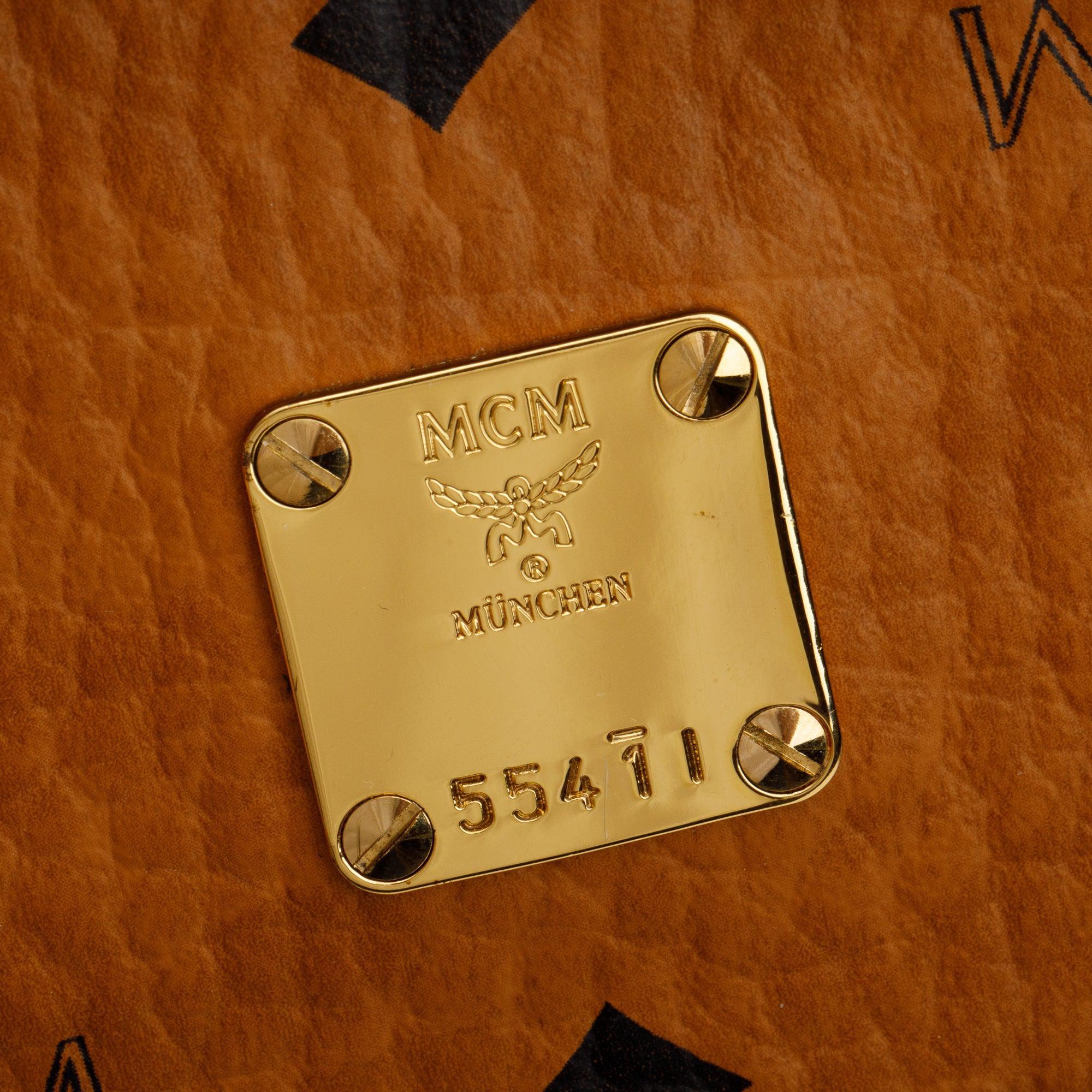 MCM Cognac Visetos Stark Large Backpack