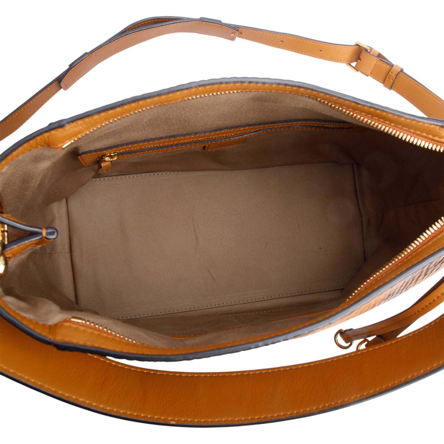 MCM Cognac Visetos Yellow Leather Klara Hobo w/ Strap & Card
