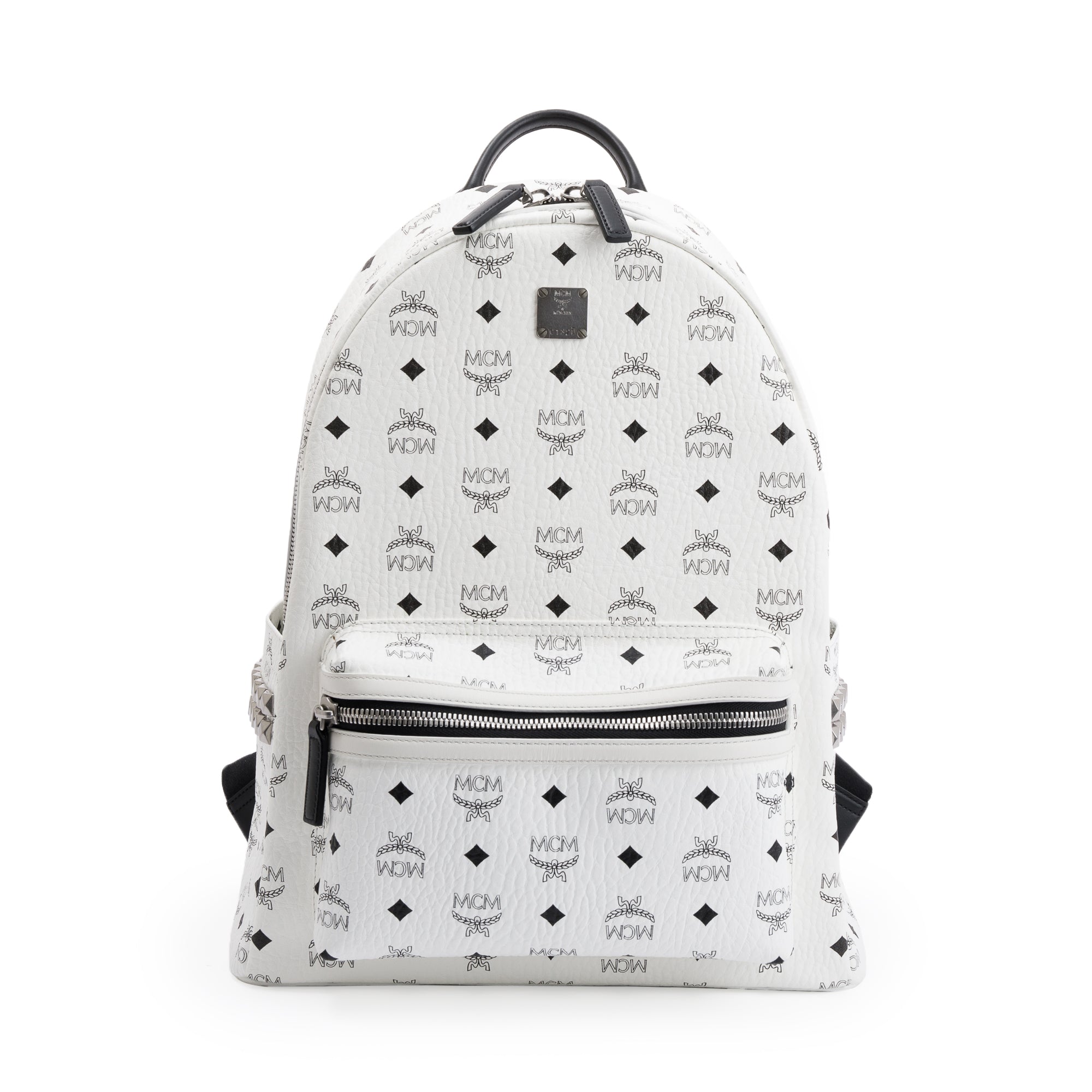 MCM Medium Visetos Stark Side Studs Backpack
