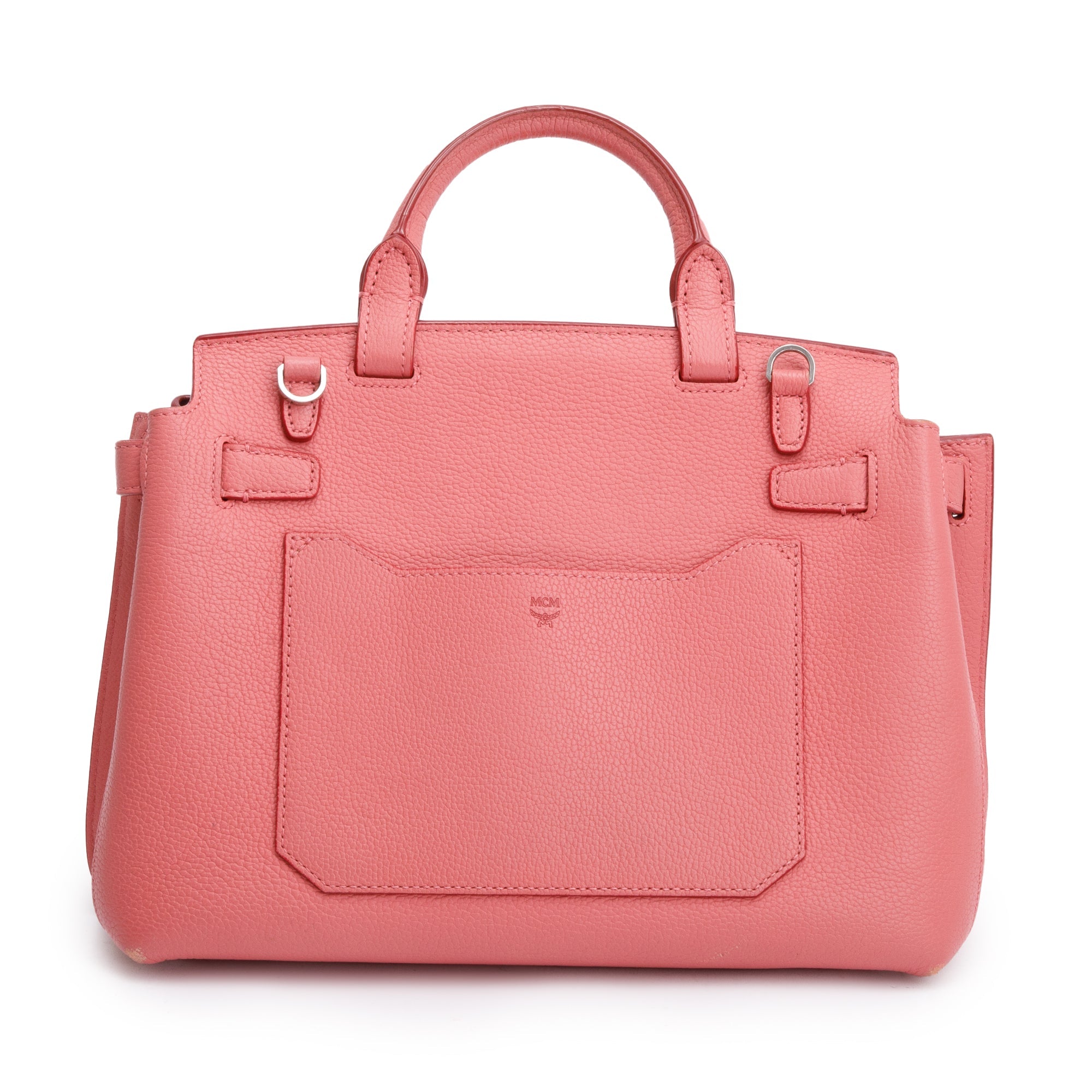 MCM Pink Leather Milla Handle Bag
