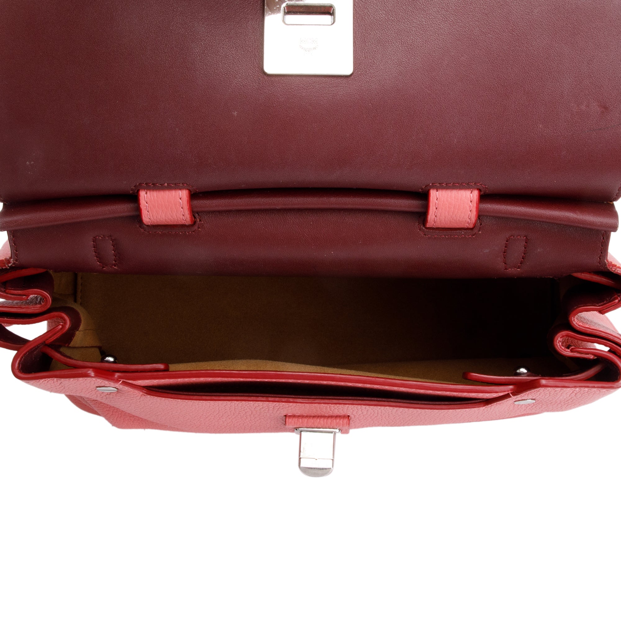 MCM Pink Leather Milla Handle Bag