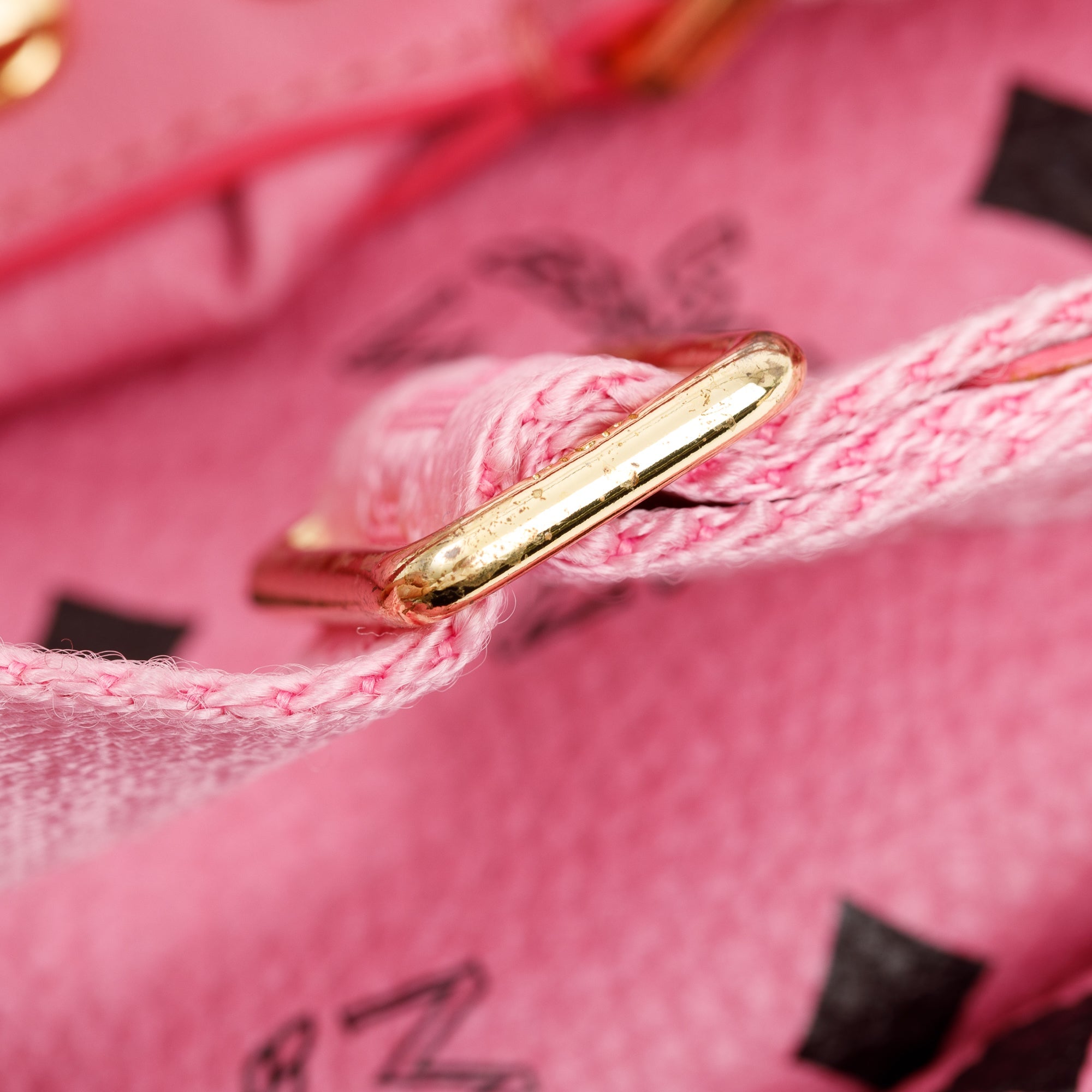 MCM Pink Visetos Studded Colorblock Stark Small Backpack