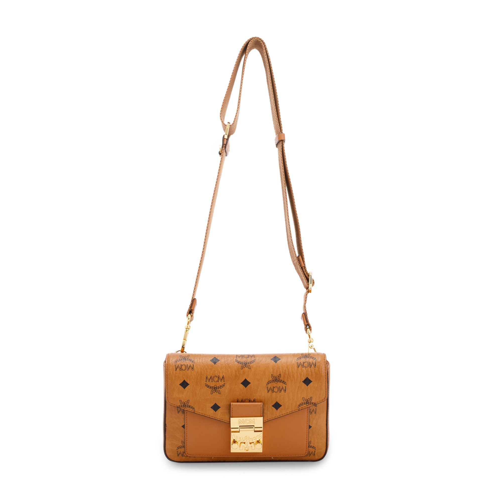 Mcm Millie Flap Crossbody Leather Crossbody Millie Visetos Small