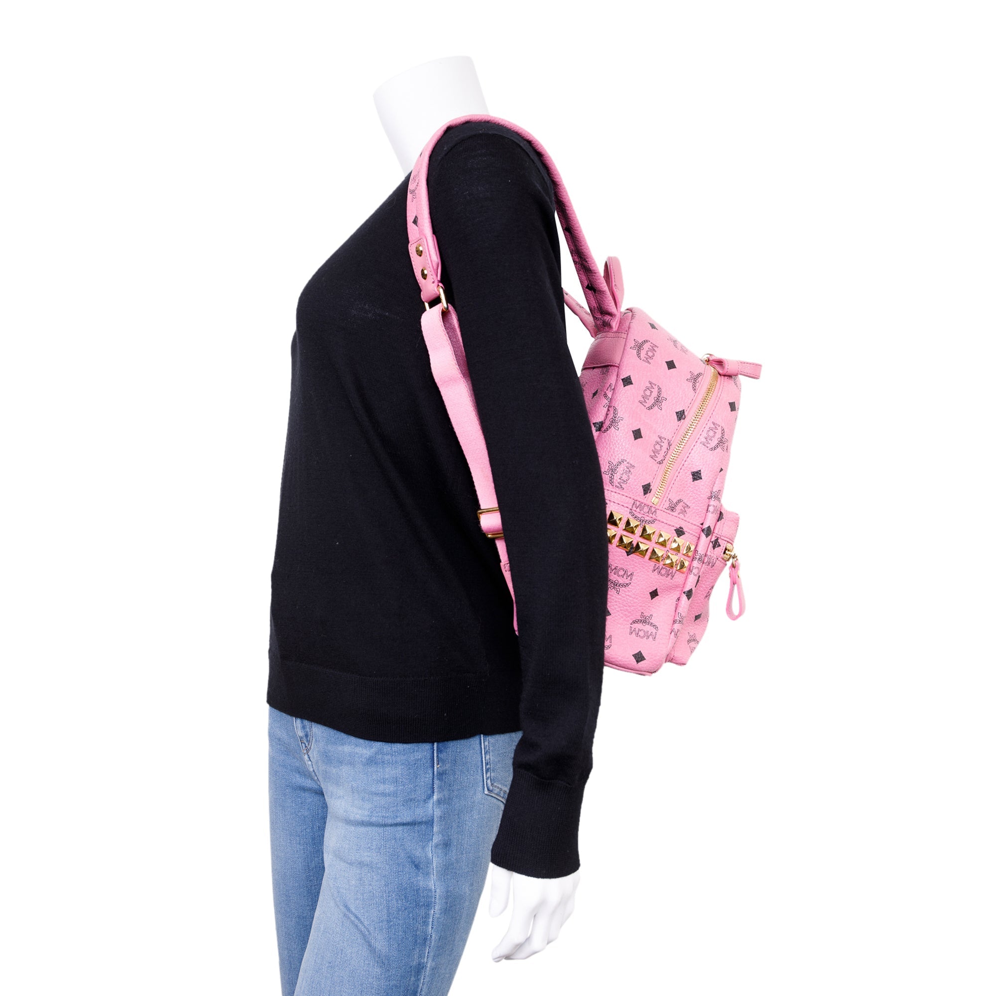 MCM Small Visetos Stark Side Studs Backpack