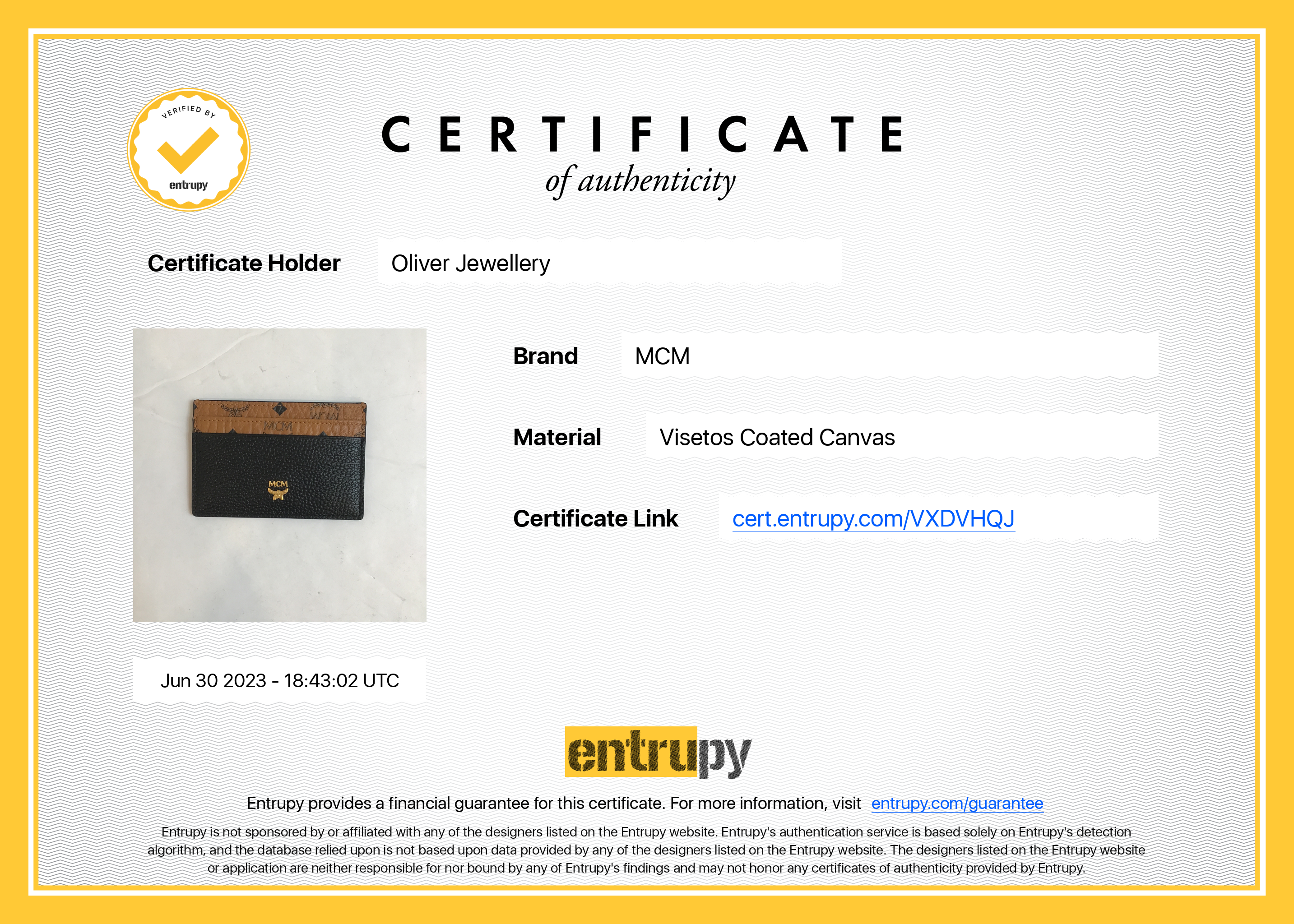 MCM Visetos Leather Card Holder w/ Box