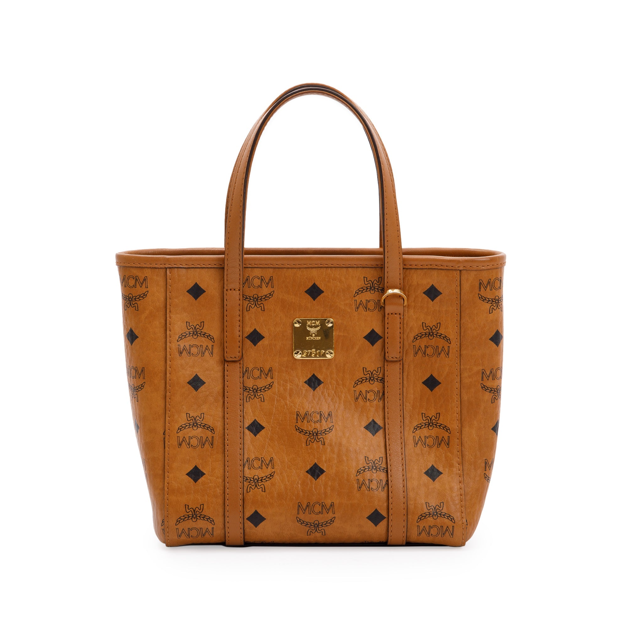 MCM Visetos Mini Toni Shopper Tote w/ Strap